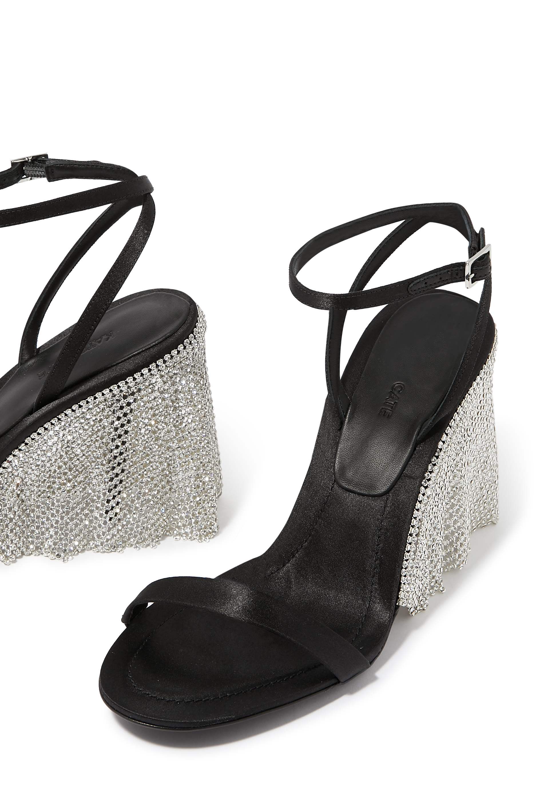 Tulle 90 Slingback Pumps with Ankle Strap