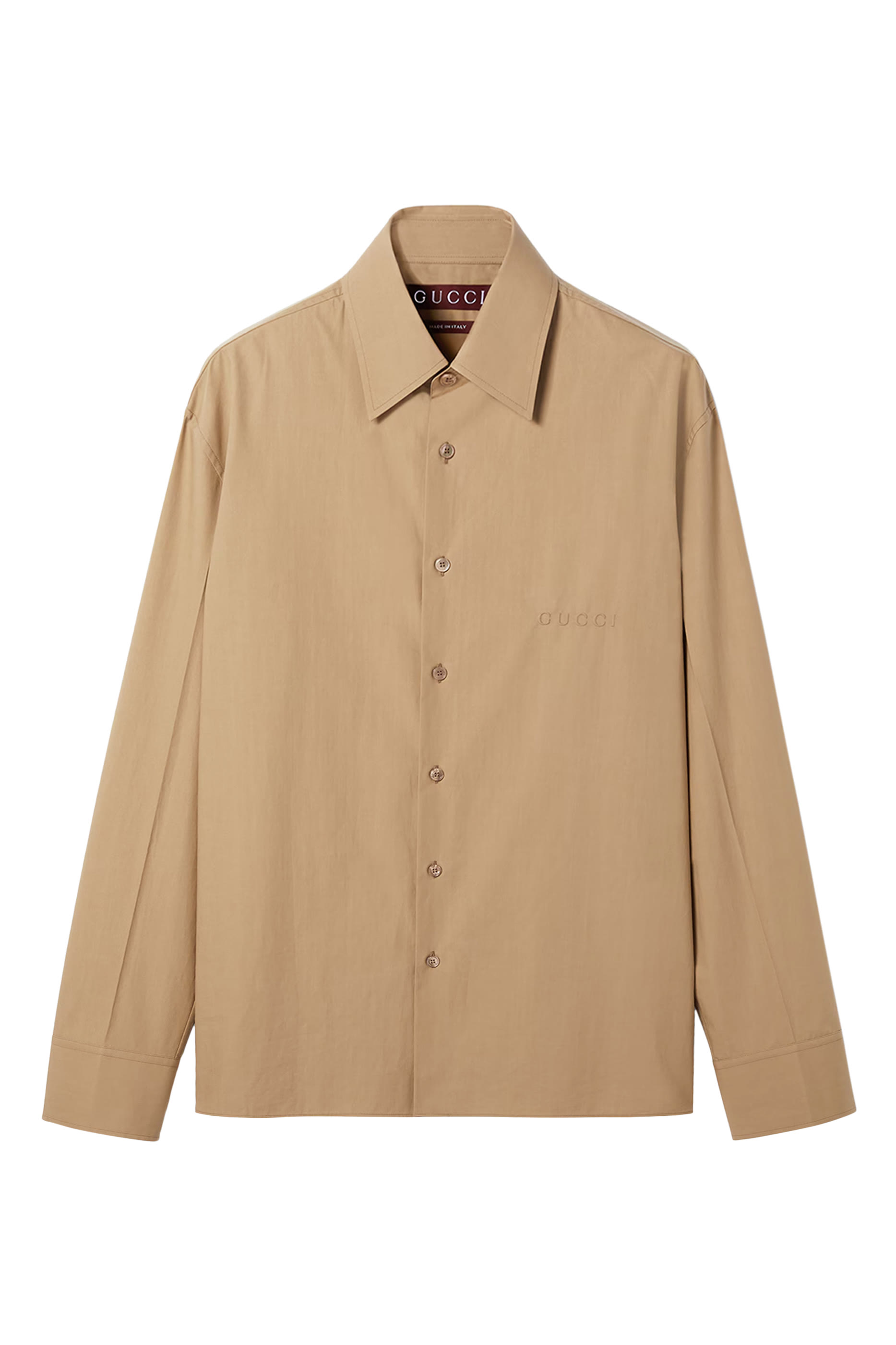 Embossed Cotton Poplin Shirt 