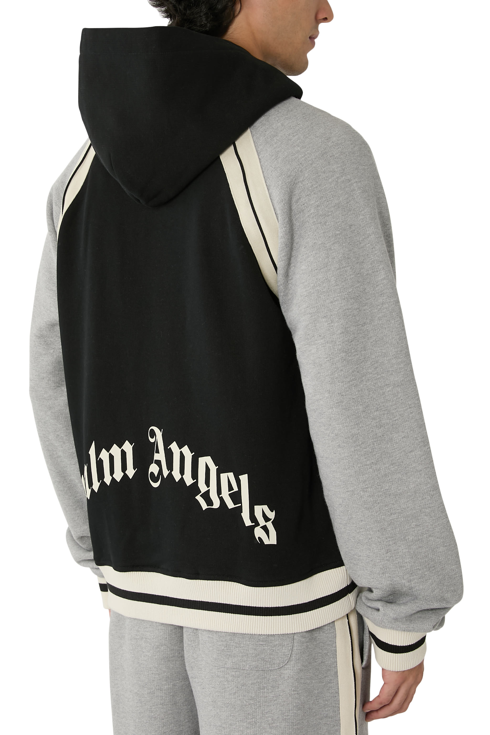 Curved Logo Track Varsity Jacket