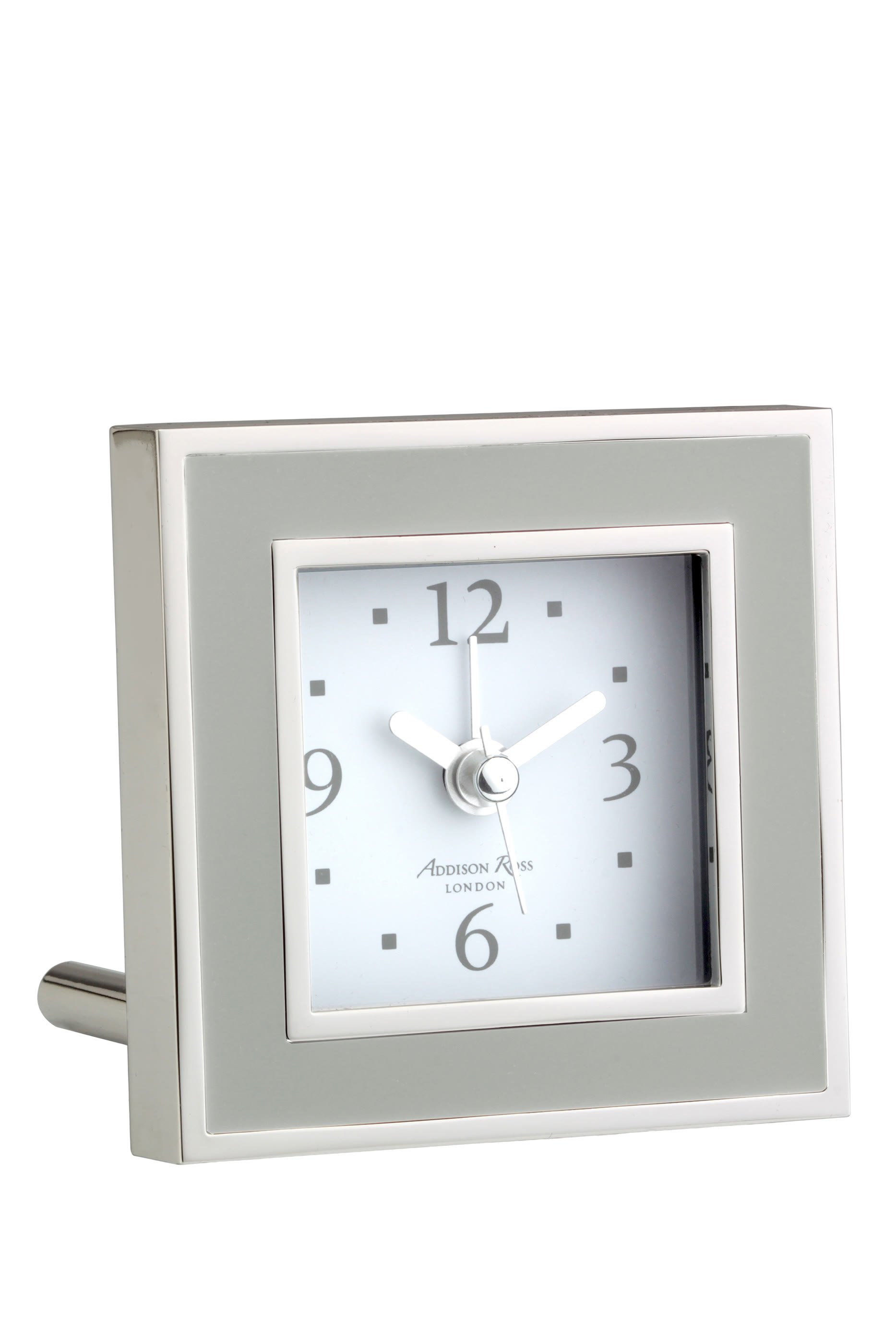 Silver Square Alarm Clock 