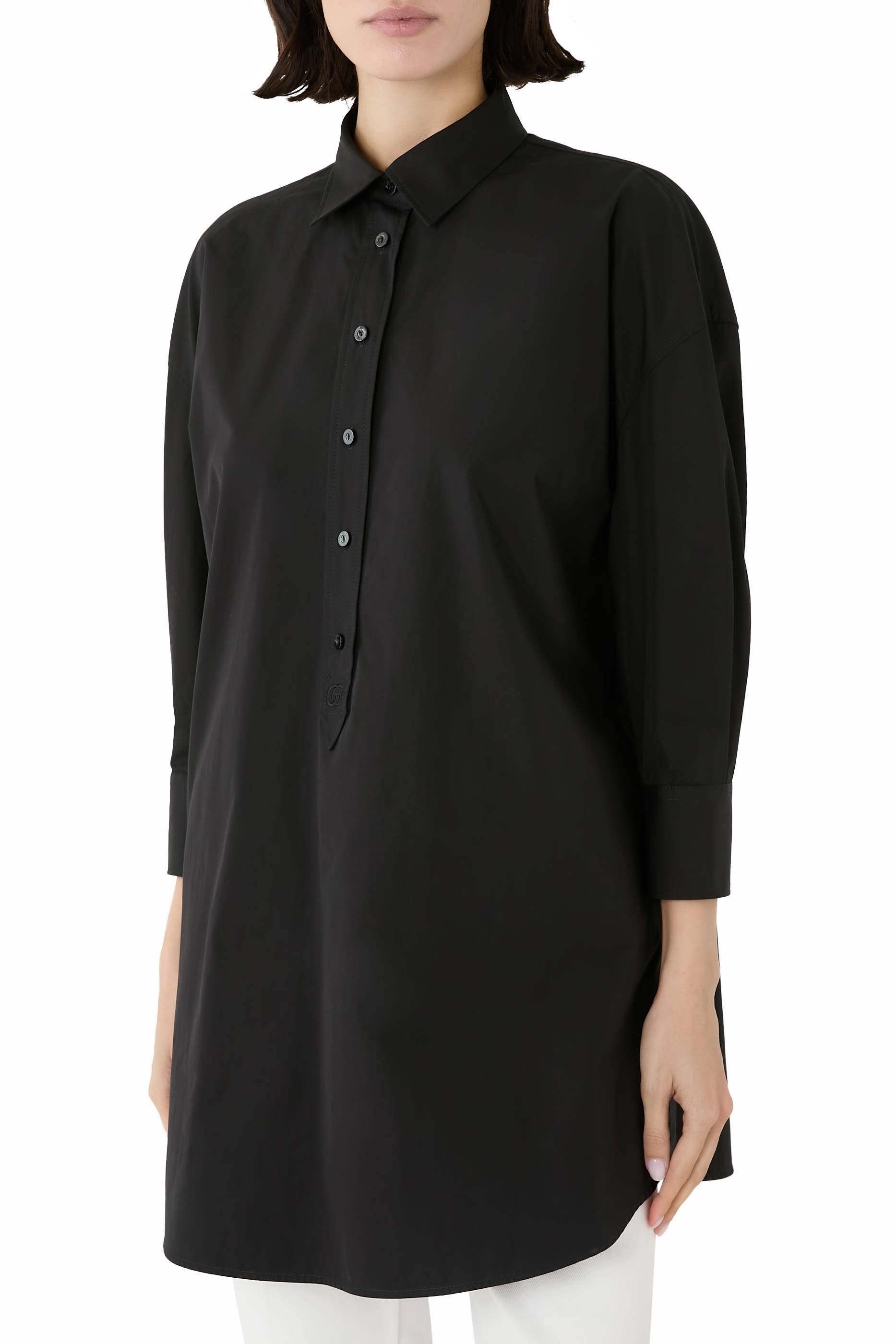 Embroidered Cotton Poplin Shirt
