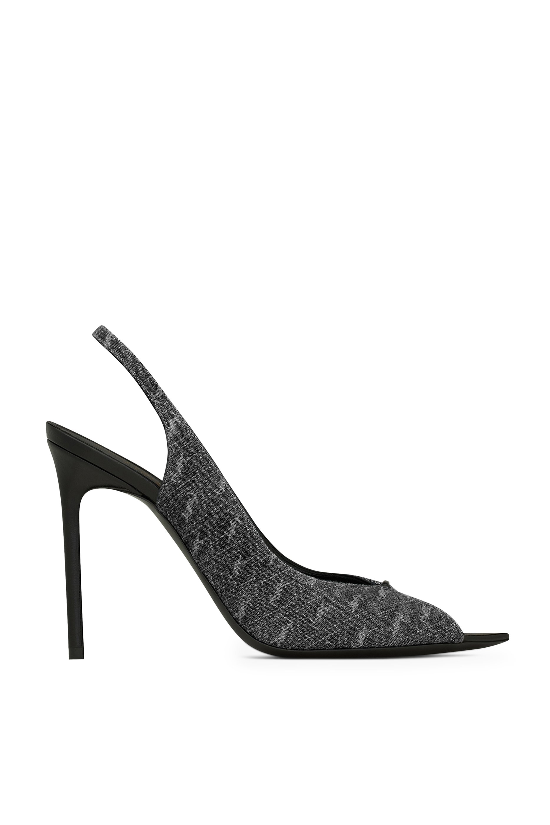 Buy Saint Laurent Lola Heeled Sandals in Denim for Womens ...