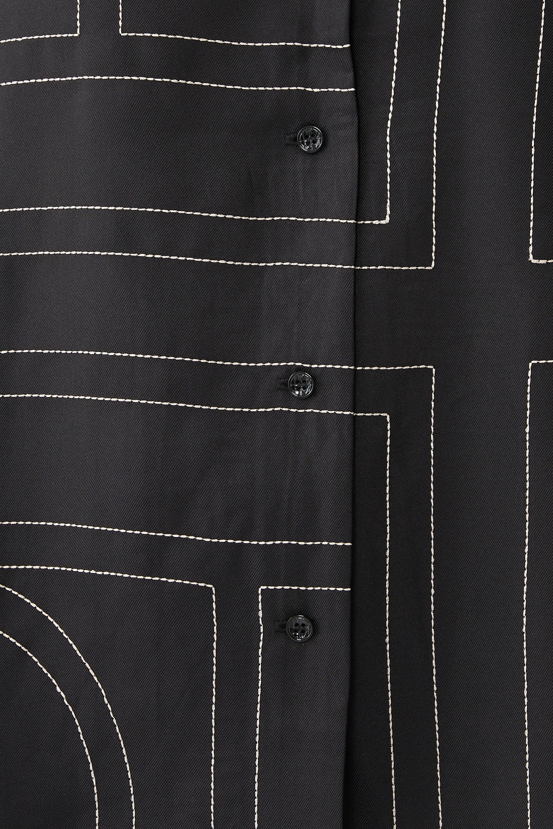 Monogram Silk Pajama Top