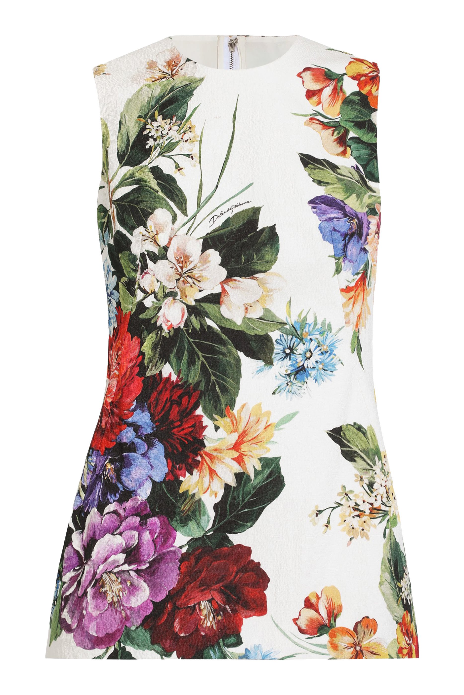 Flower Bouquet-Print Top