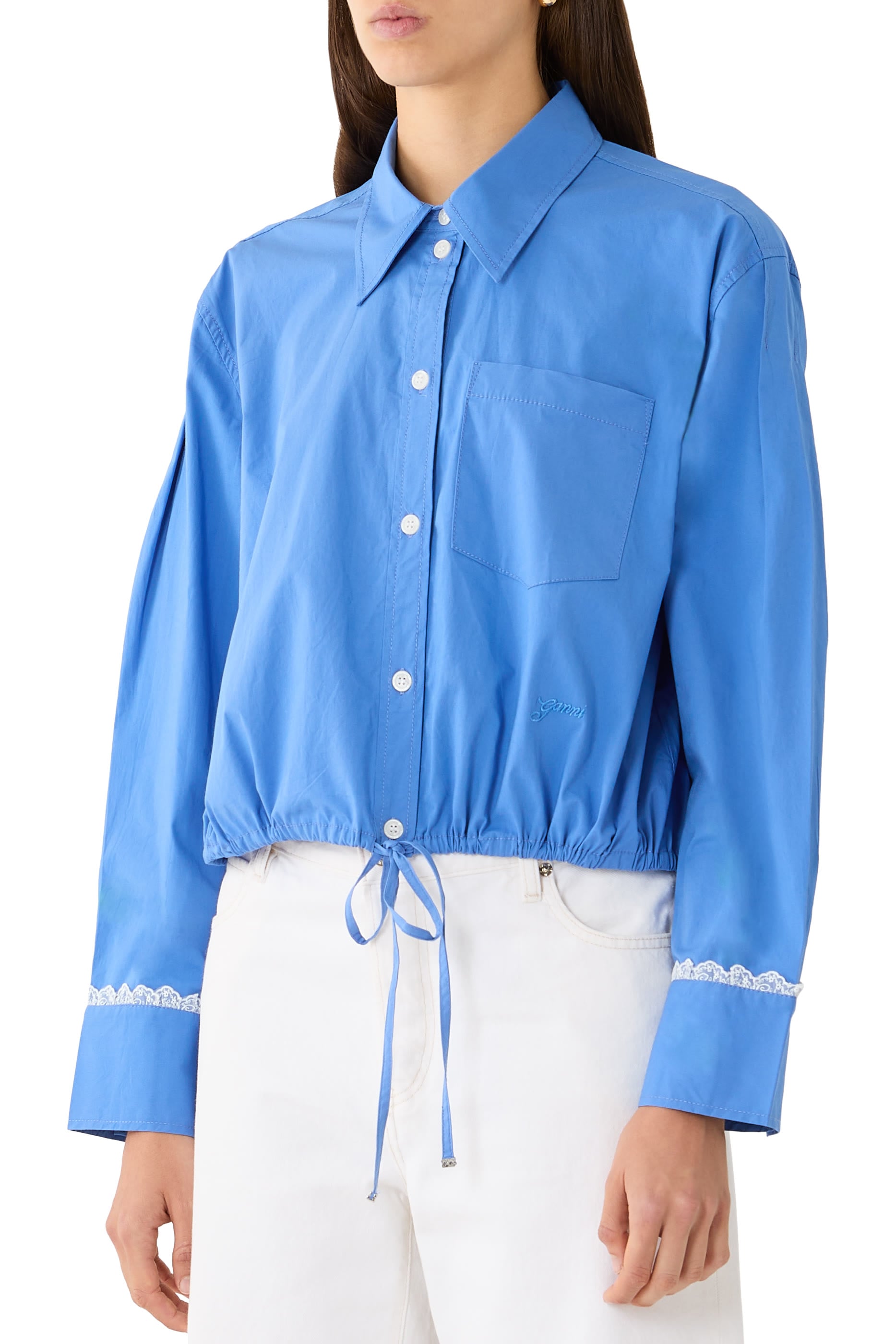 Lace Logo Patch Shirt