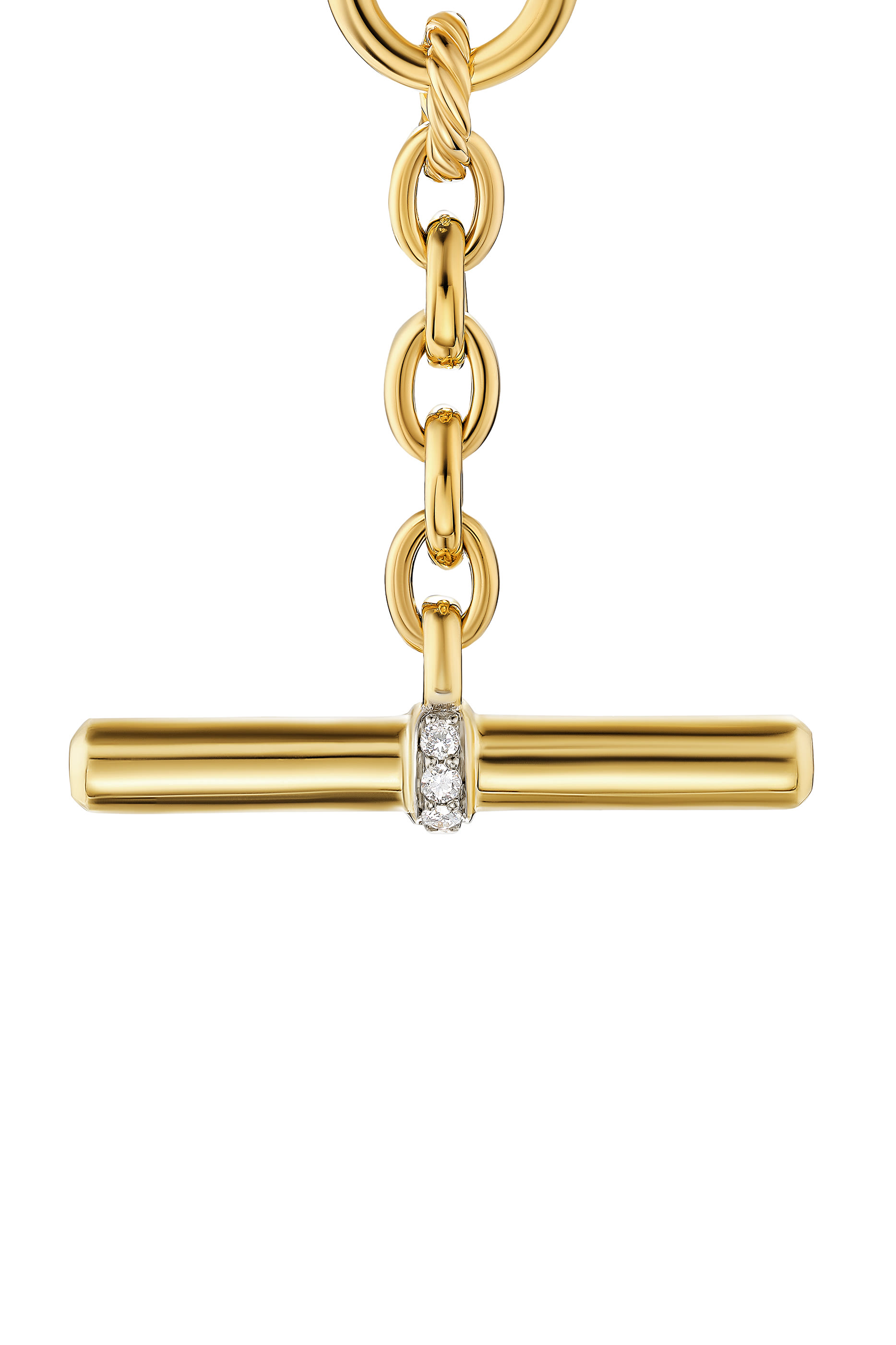 DY Mercer® Petite Toggle Chain Necklace, 18k Yellow Gold & Diamonds