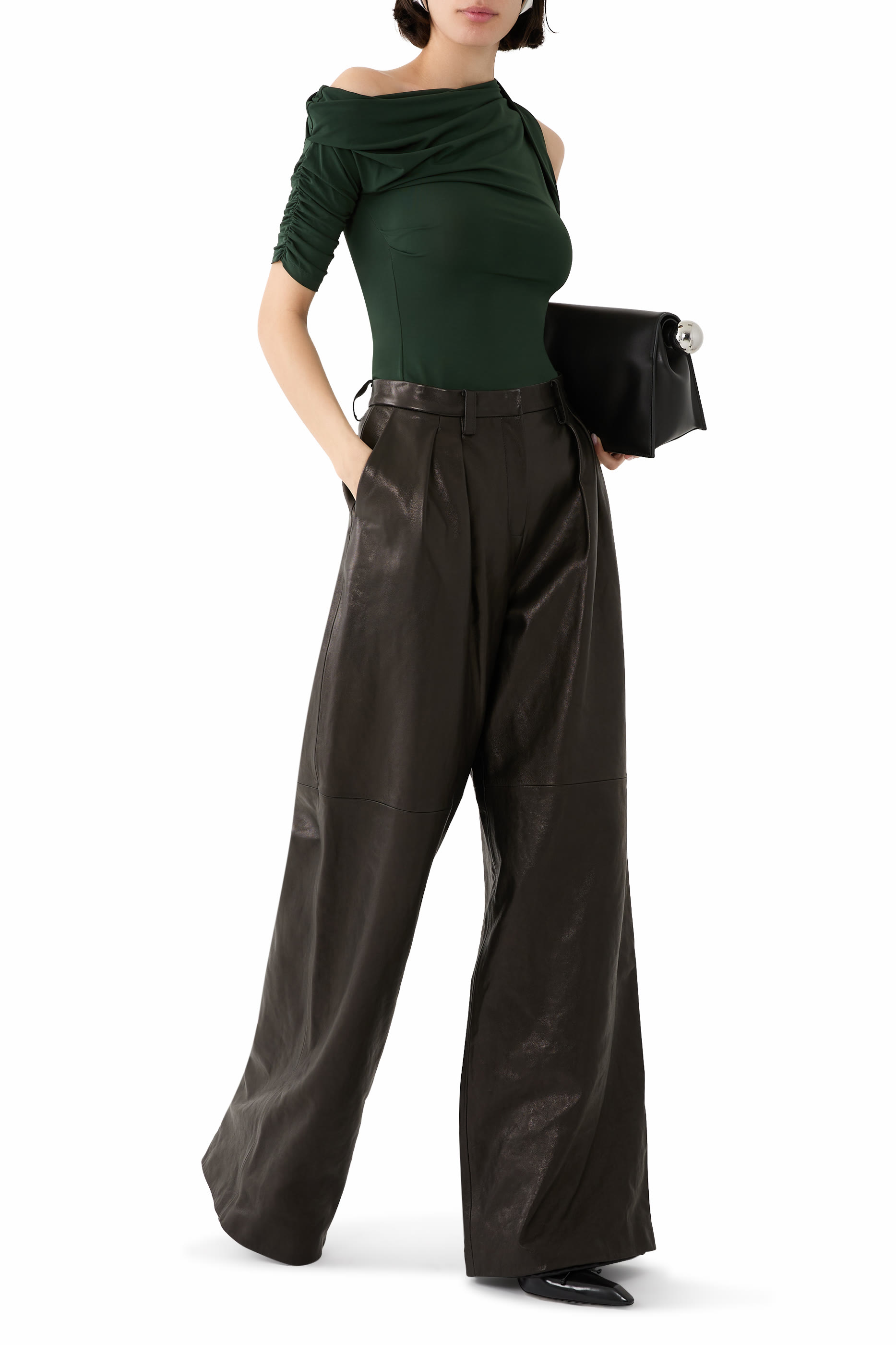  Flared Leather Pants