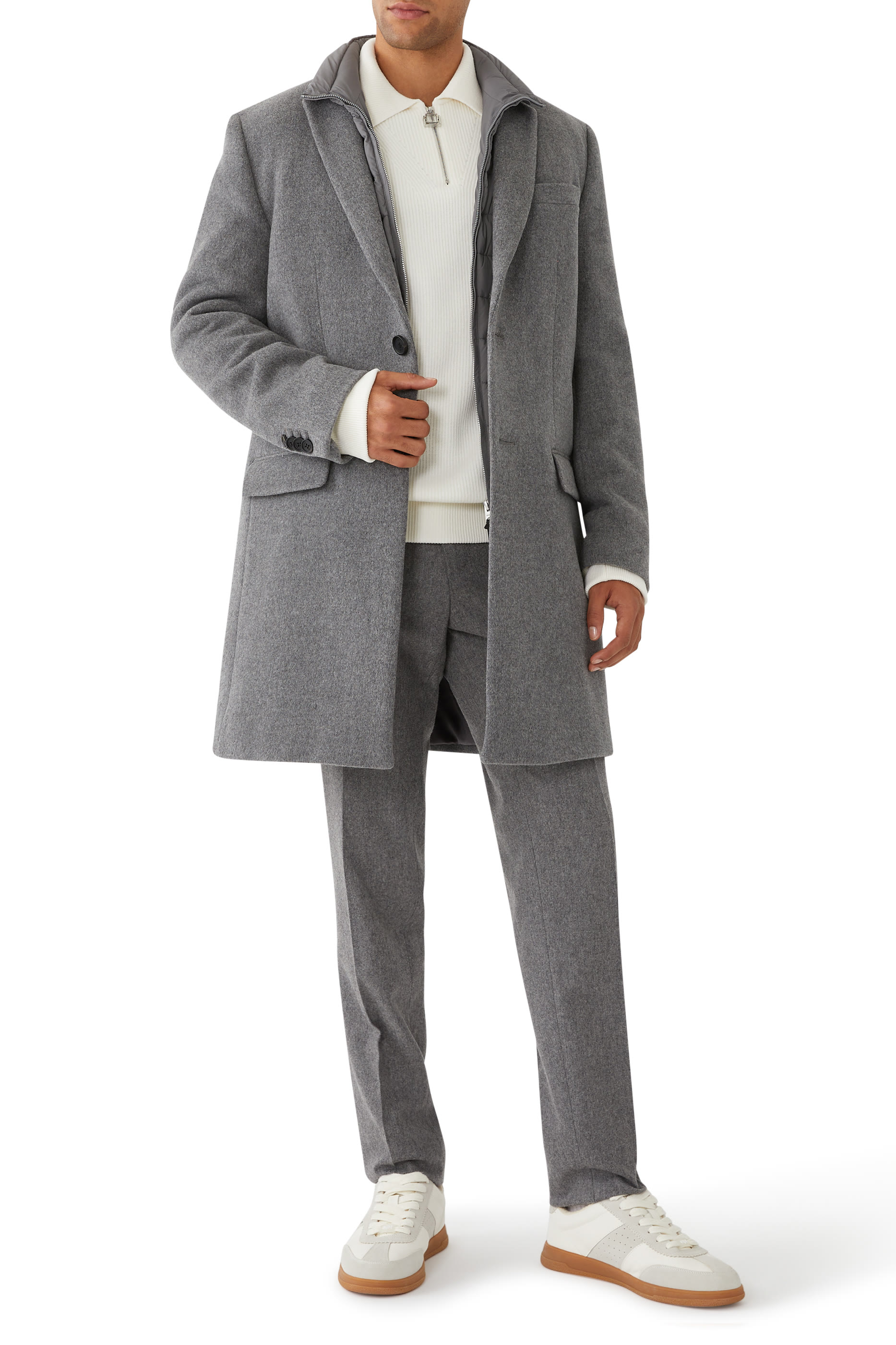 Skai-SLB, 3-in-1 Wool Coat with Removable Down Liner