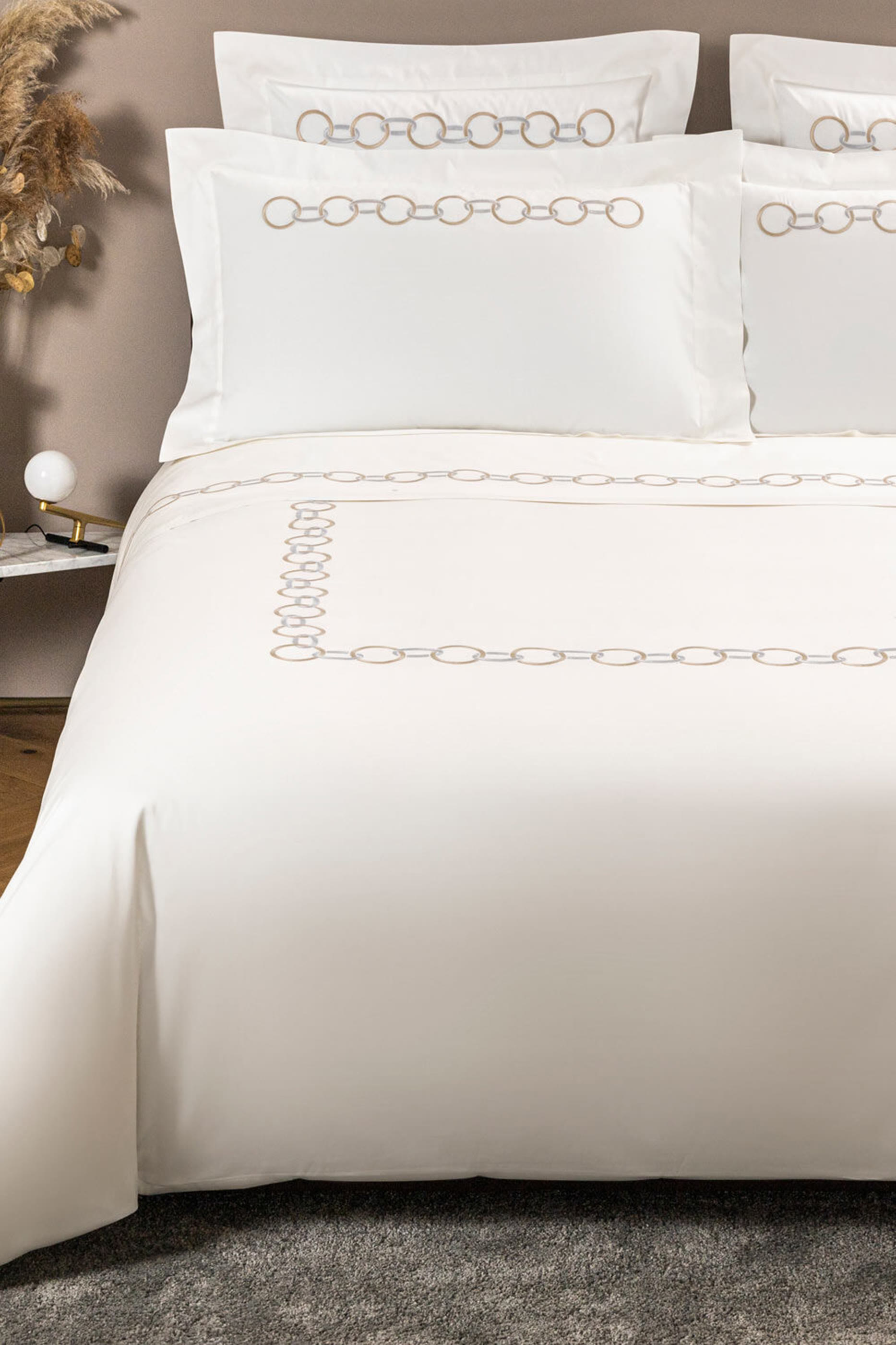 Links Embroidered Duvet Cover