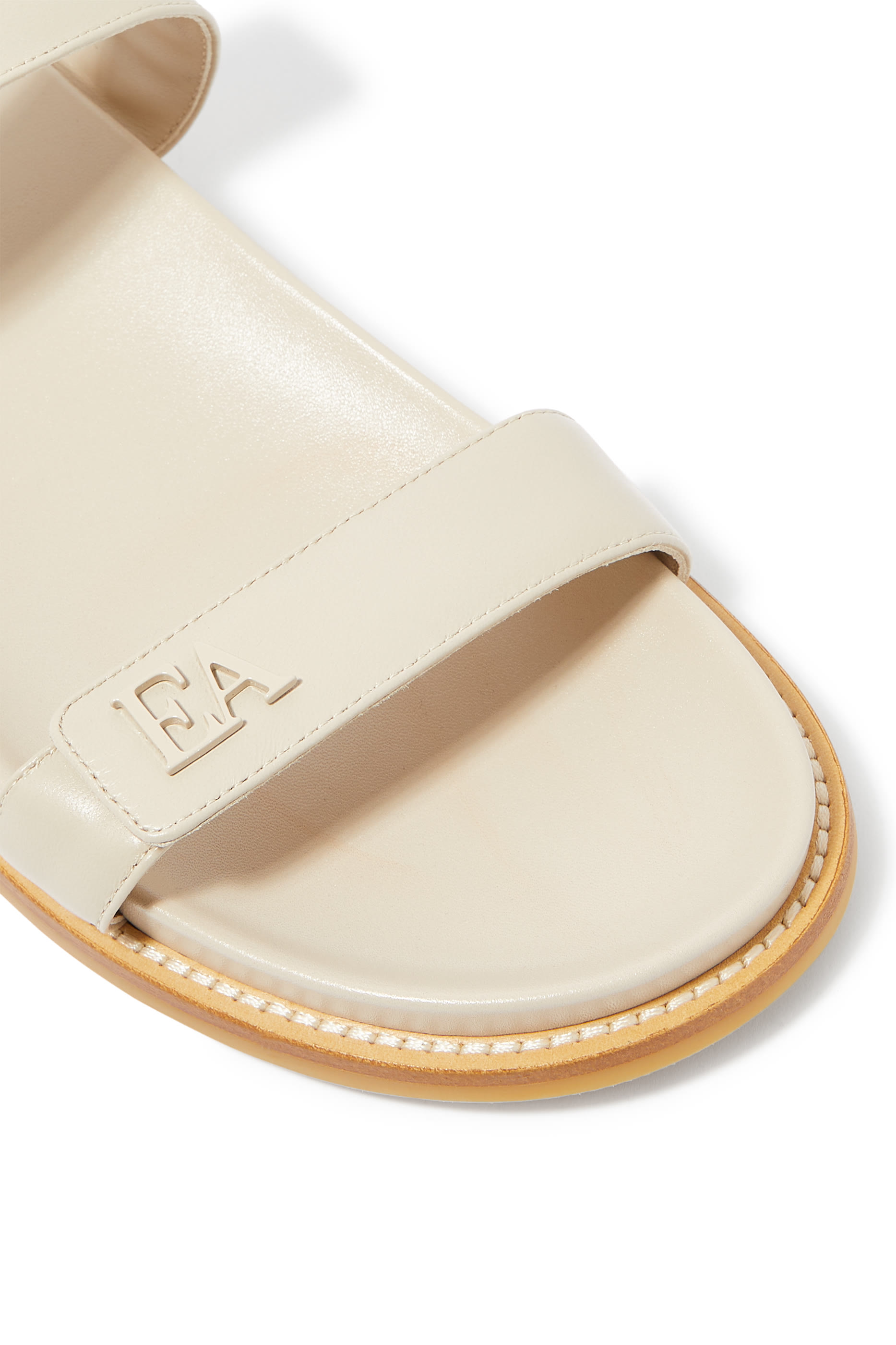 Double Strap Nappa Leather Sandals