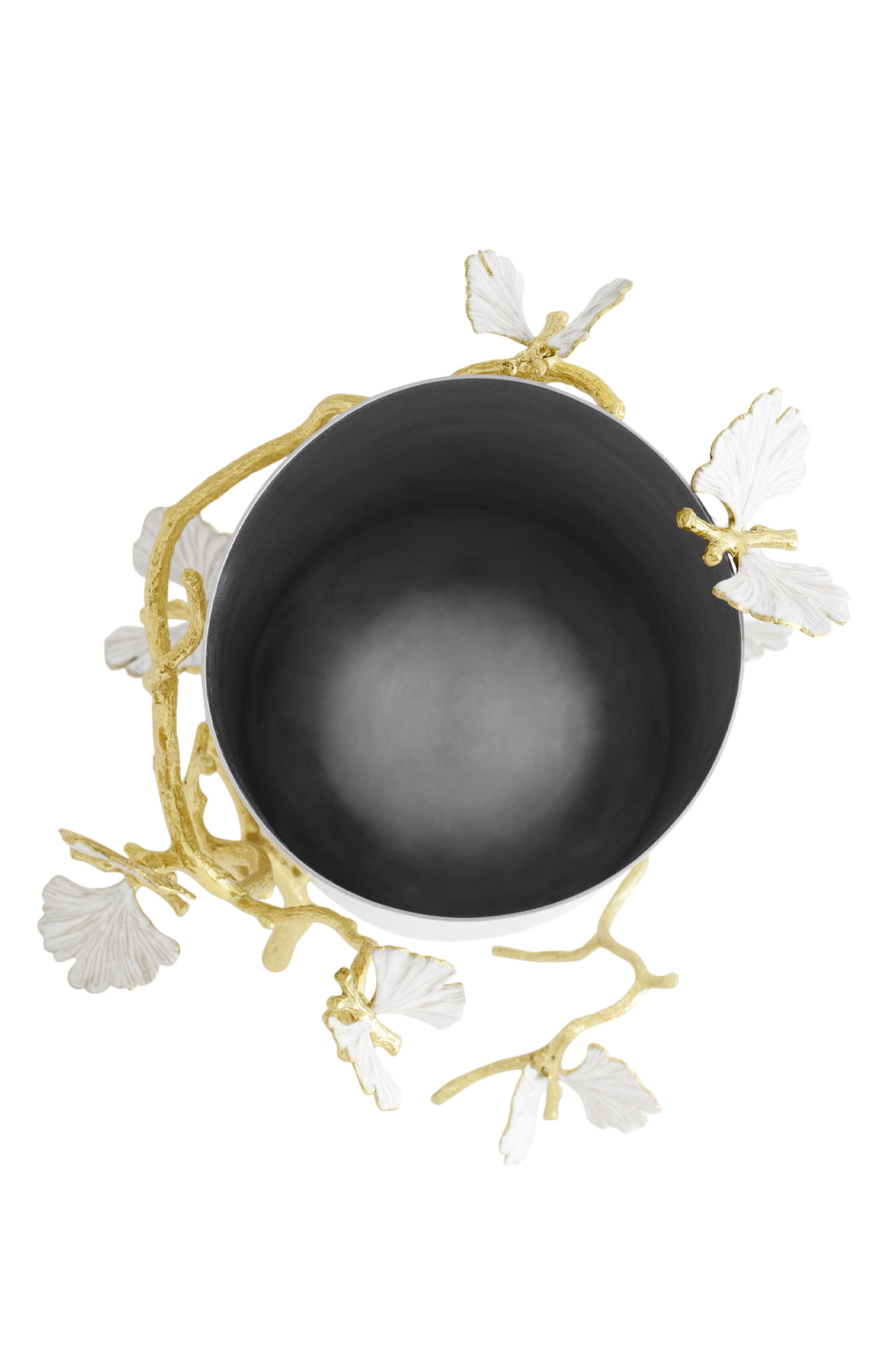 Butterfly Ginkgo Gold Vase