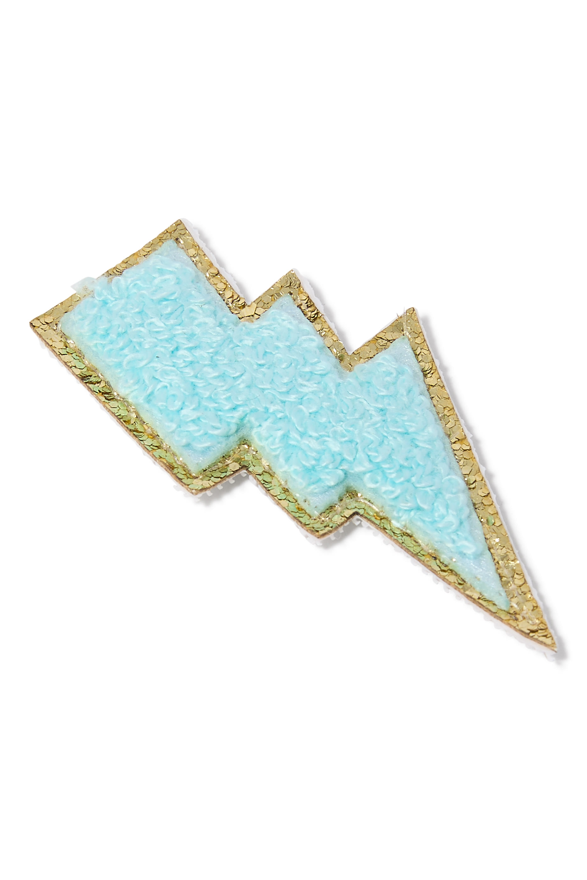 Kids Chenille Lightning Bolt Patches Set