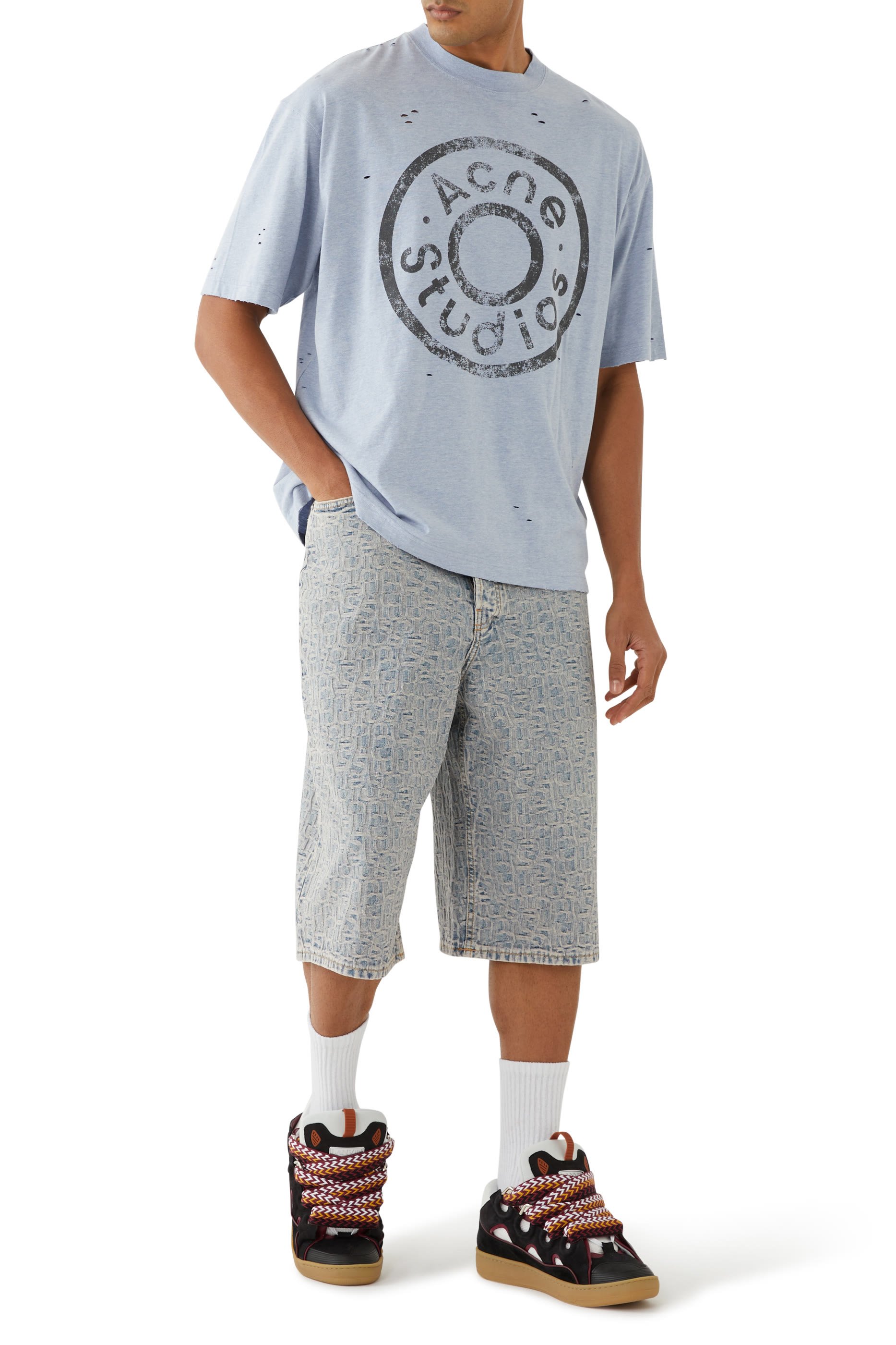 Monogram Denim Shorts