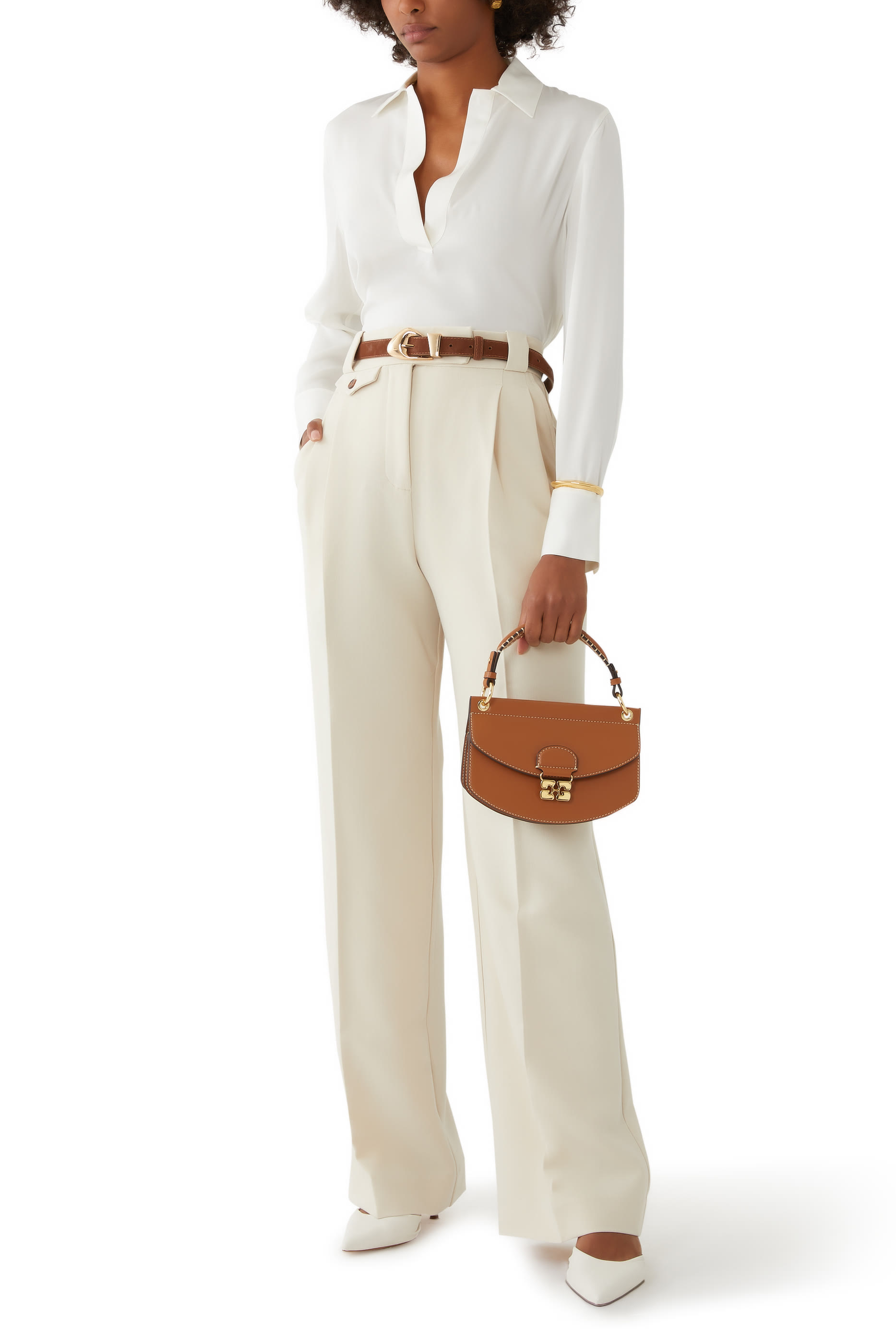 Pullover Long Sleeves Silk Blouse