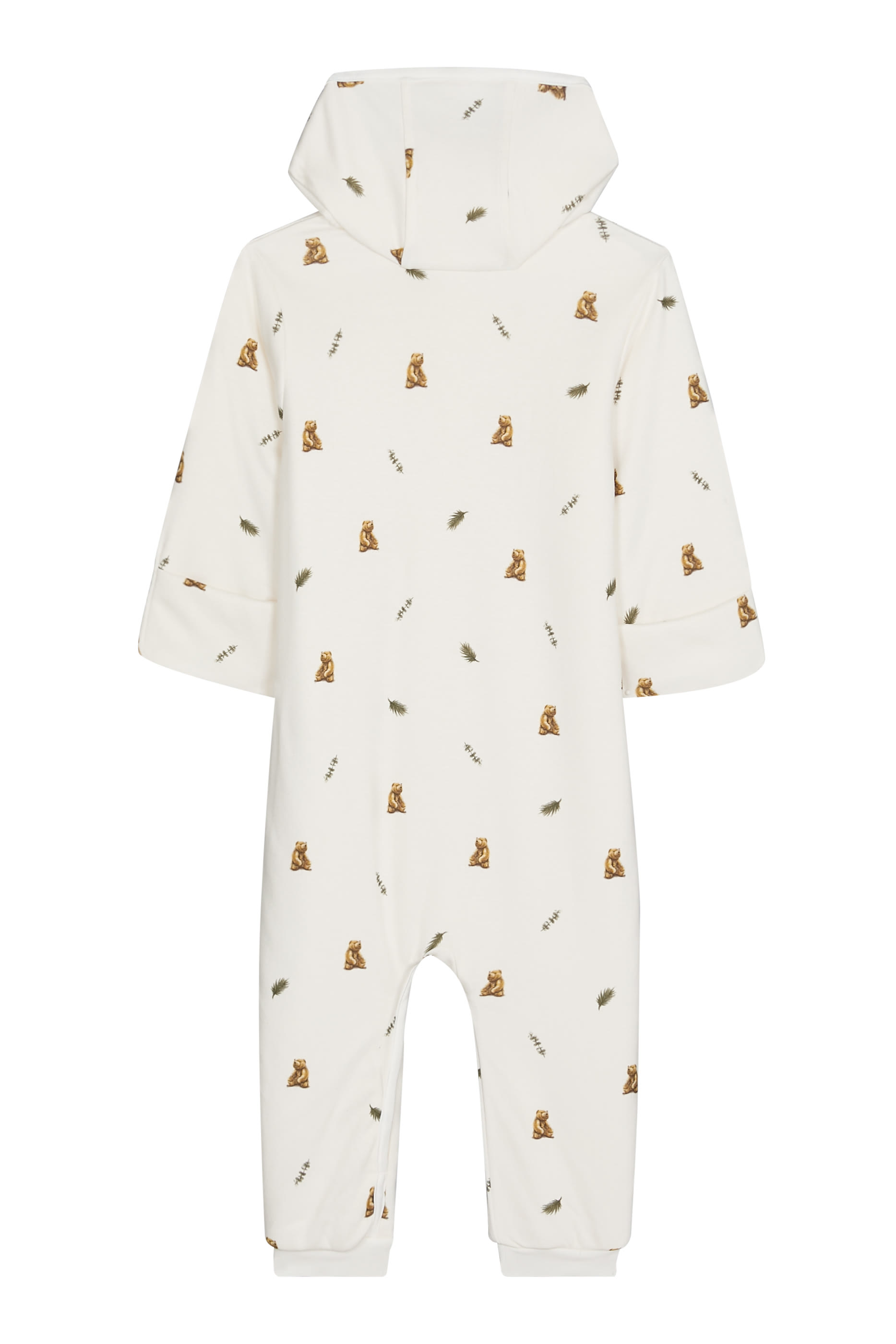 Kids Brown Bear Print Pramsuit
