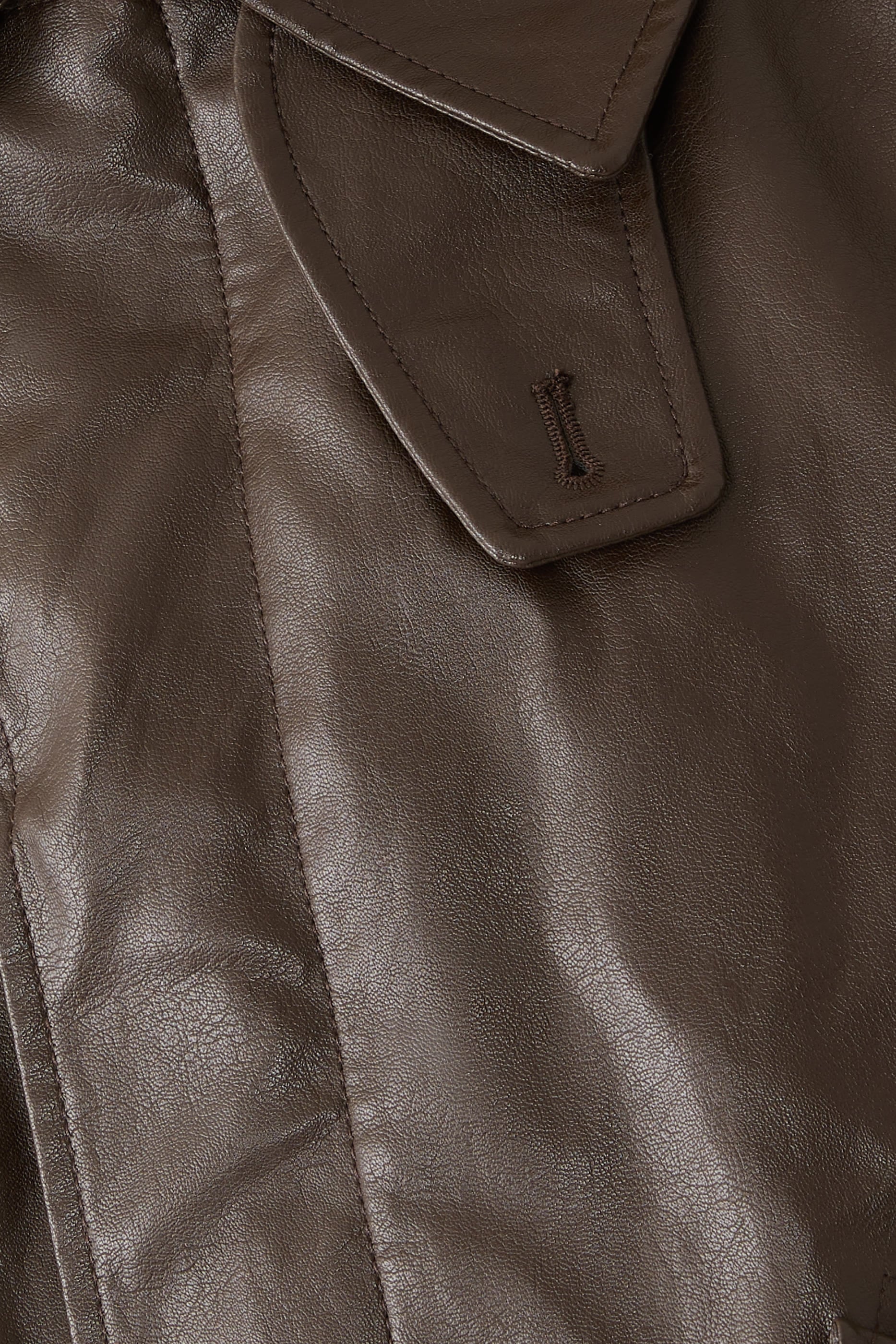Faux Leather Zip Blouson