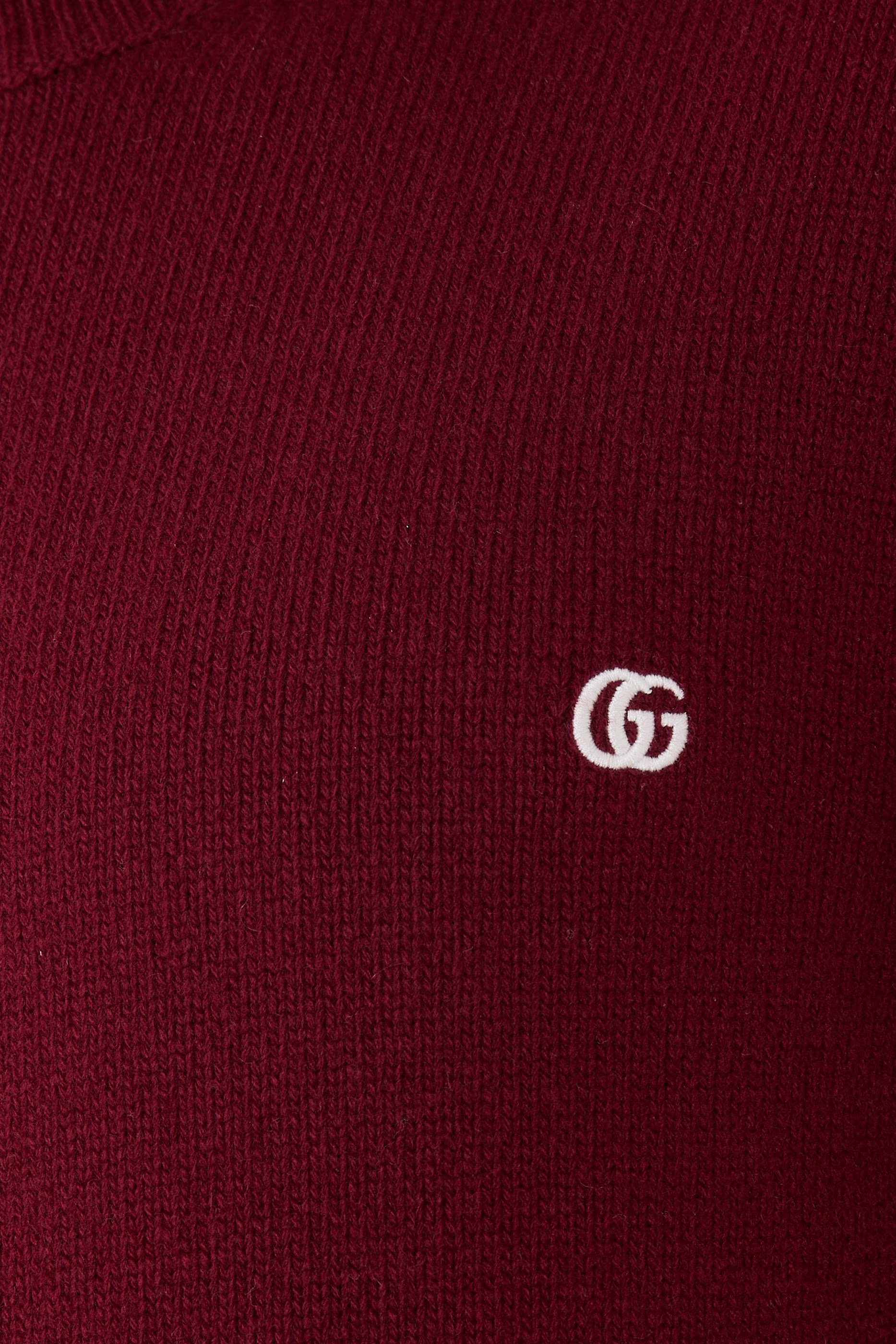 Logo Embroidered Wool Cashmere Sweater