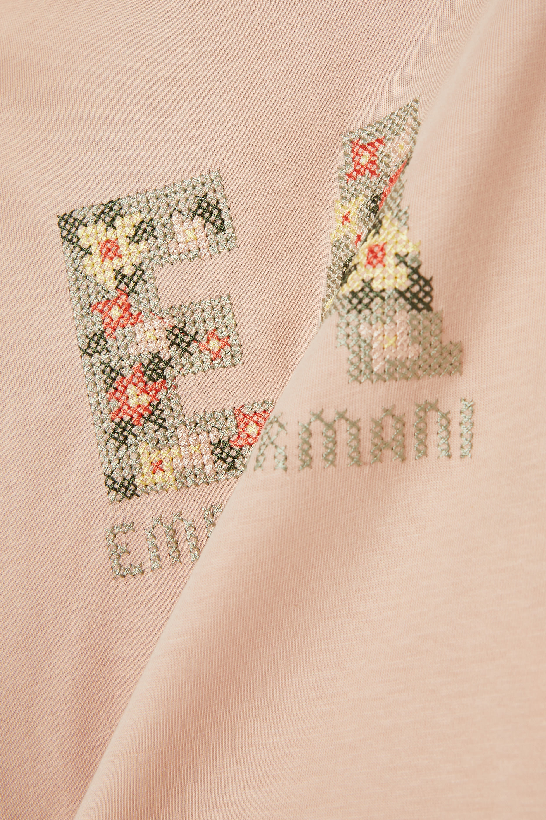 Kids Heavy Cotton Jersey T-Shirt with Floral Pattern