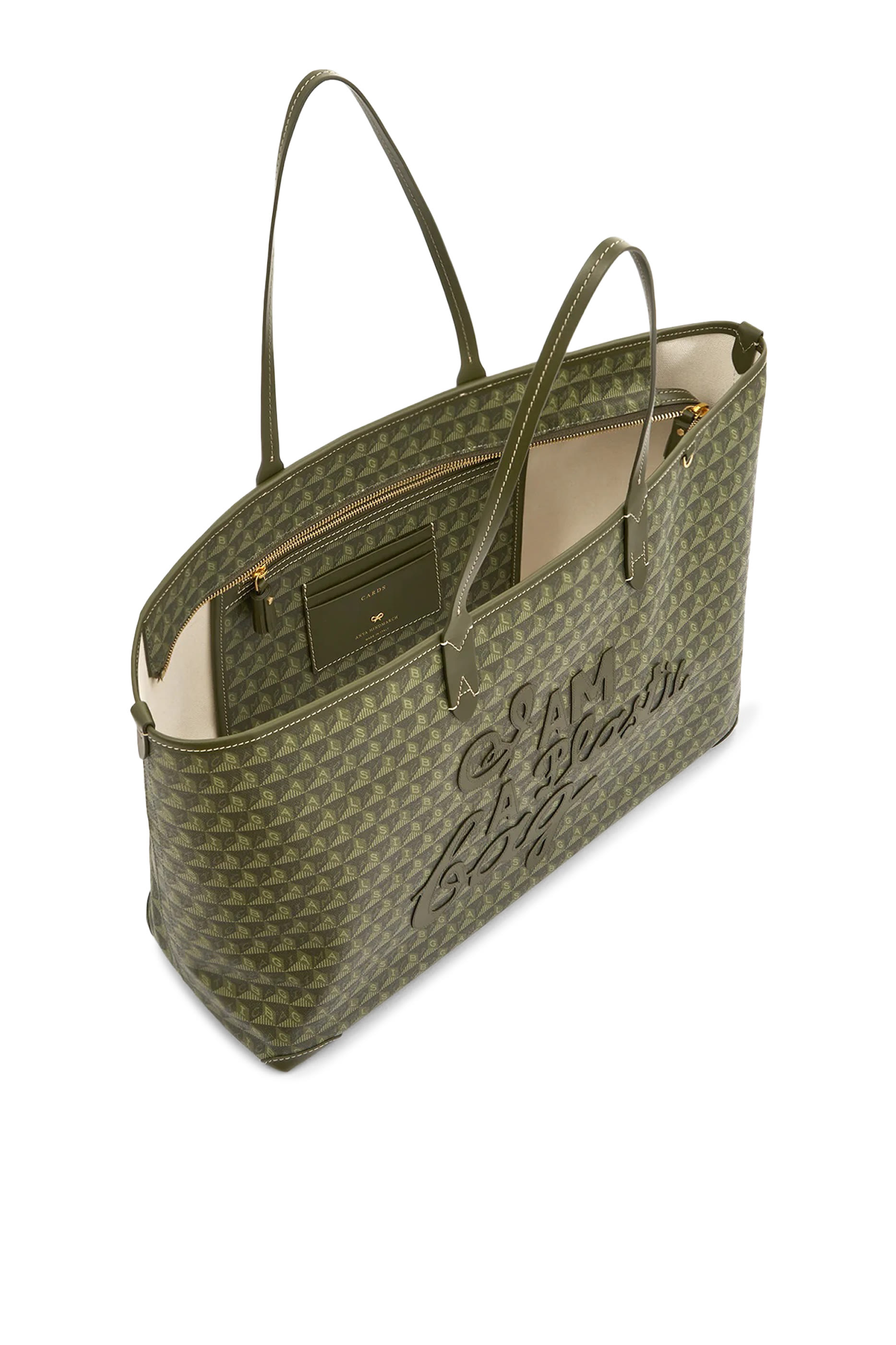 I Am a Plastic Bag Zipped Motif Tote Bag