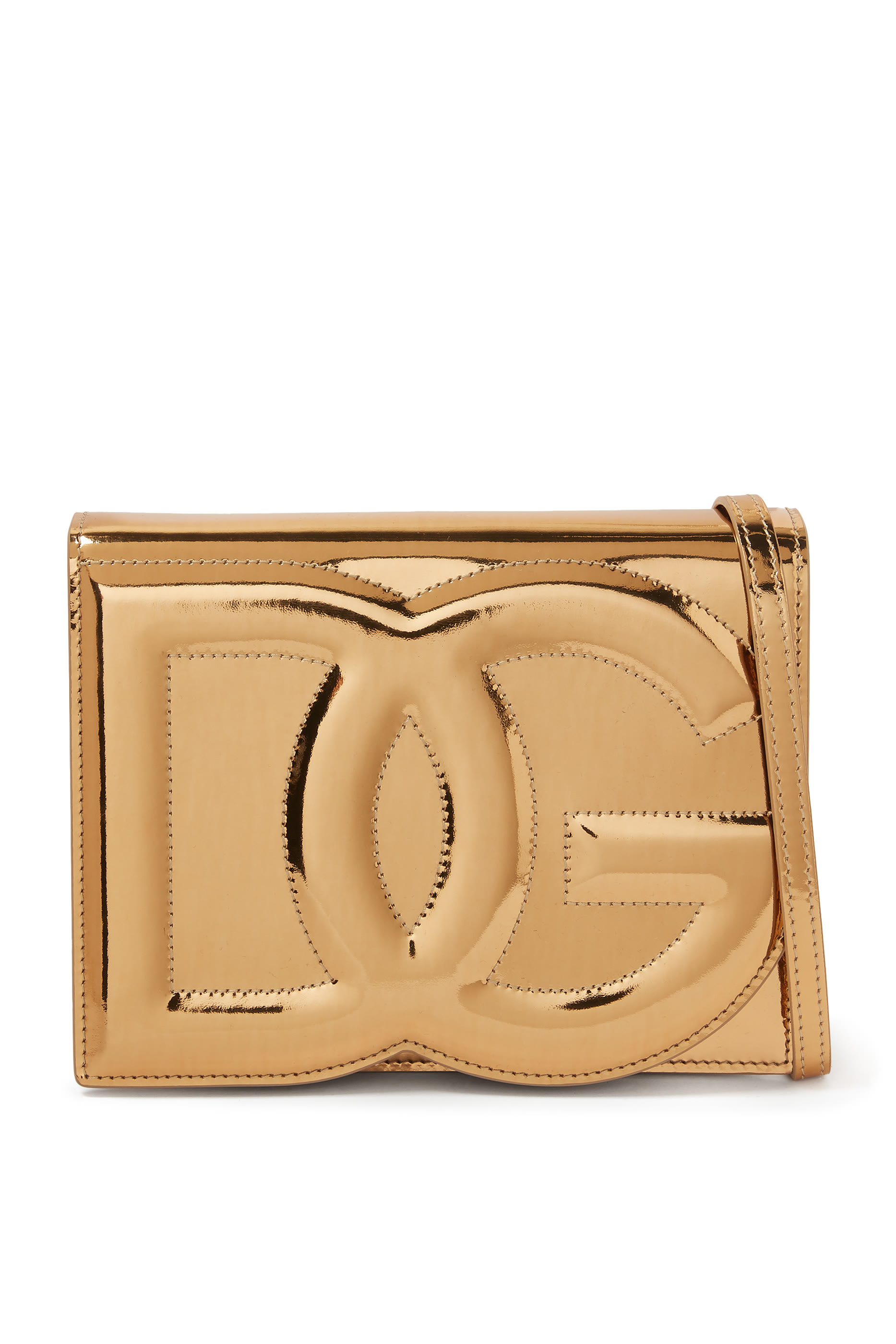 Mirrored-Effect DG Logo Crossbody Bag