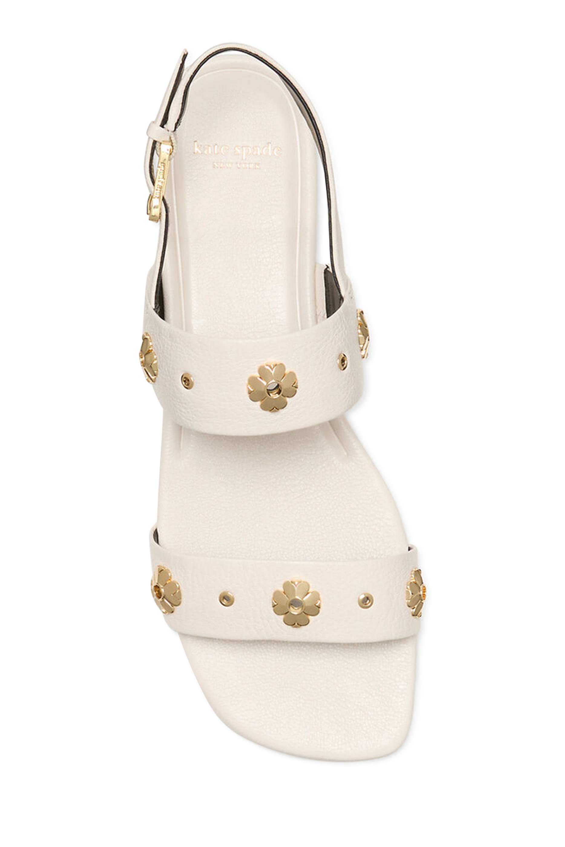 Spade Flower Stud Flat Sandals