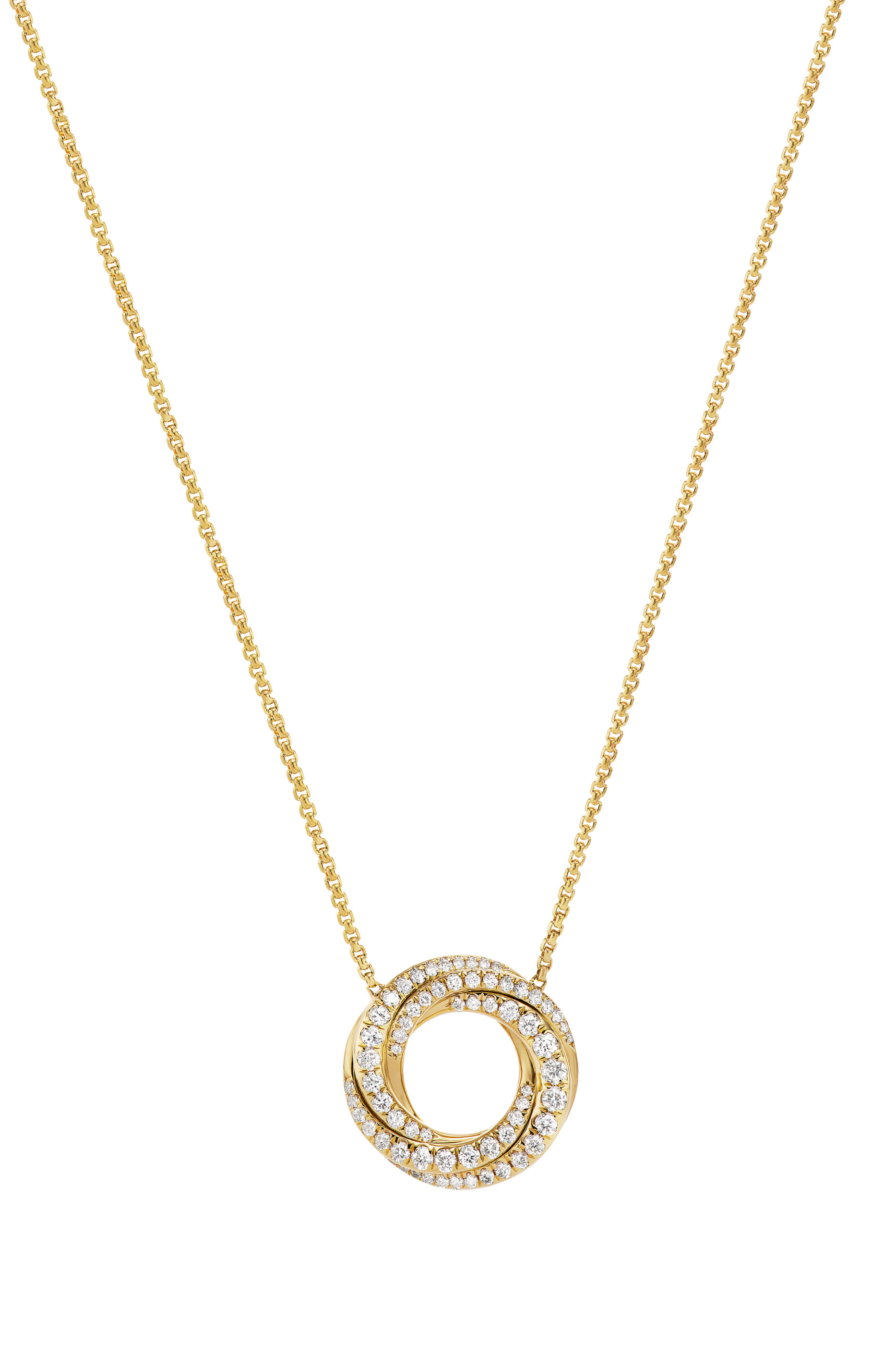 Petite Diamond Crossover Necklace