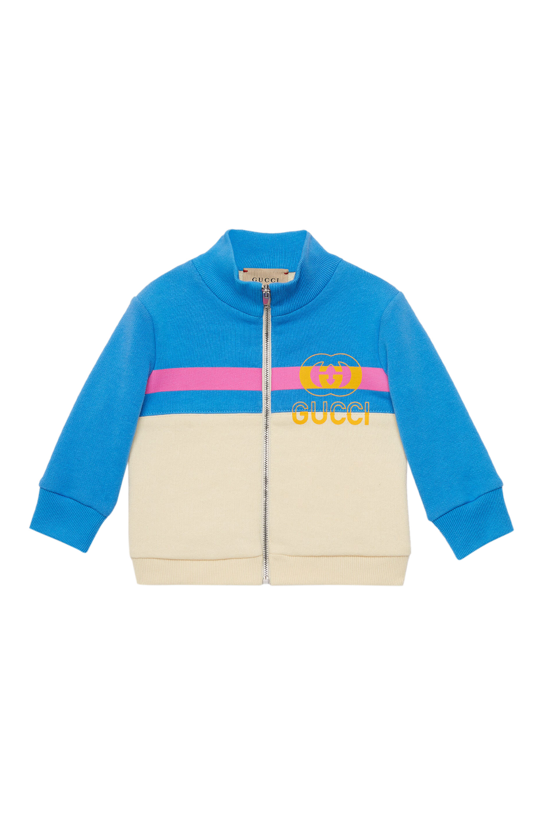 Logo Color-Blocked Zip Jacket
