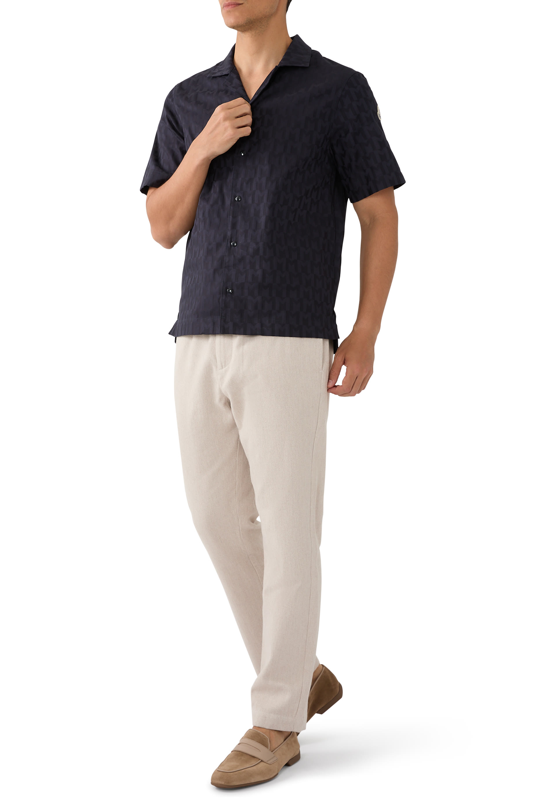 Monogram Jacquard Cotton Shirt