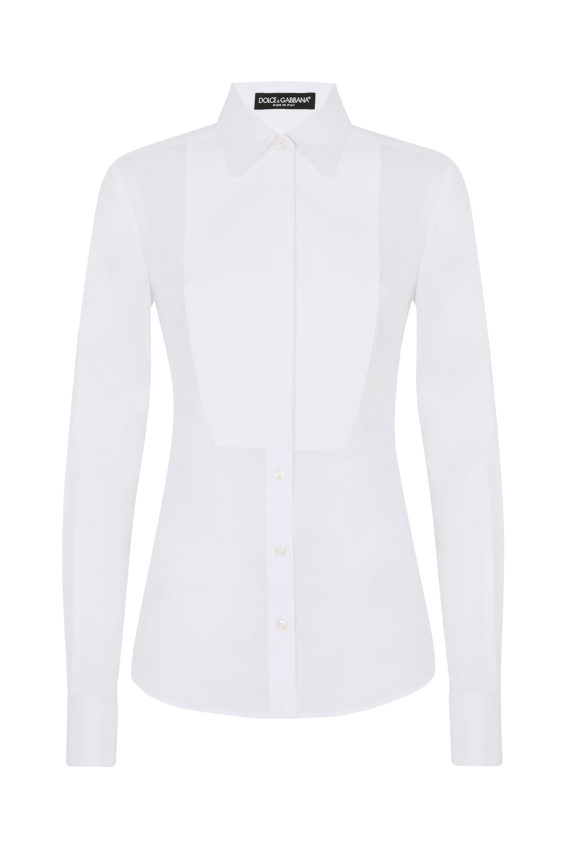 Stretch Poplin Tuxedo Shirt