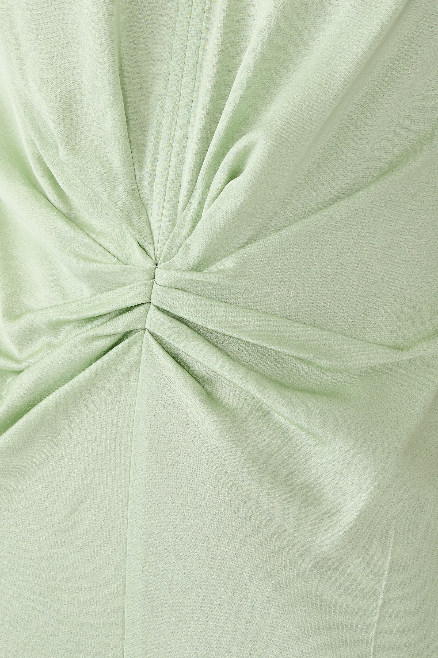 Gathered V-Neck Midi Dress