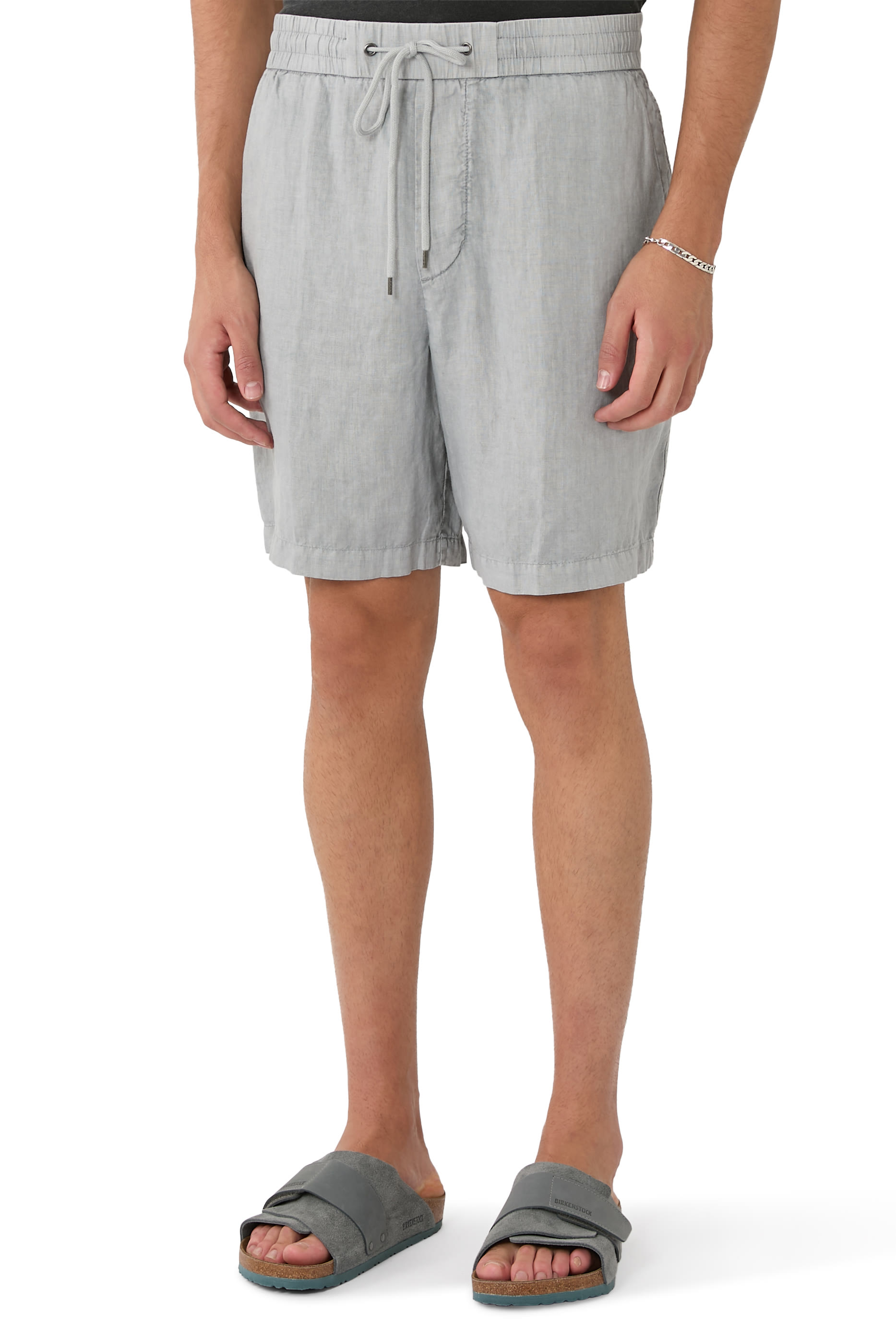 Relaxed Fit Linen Shorts