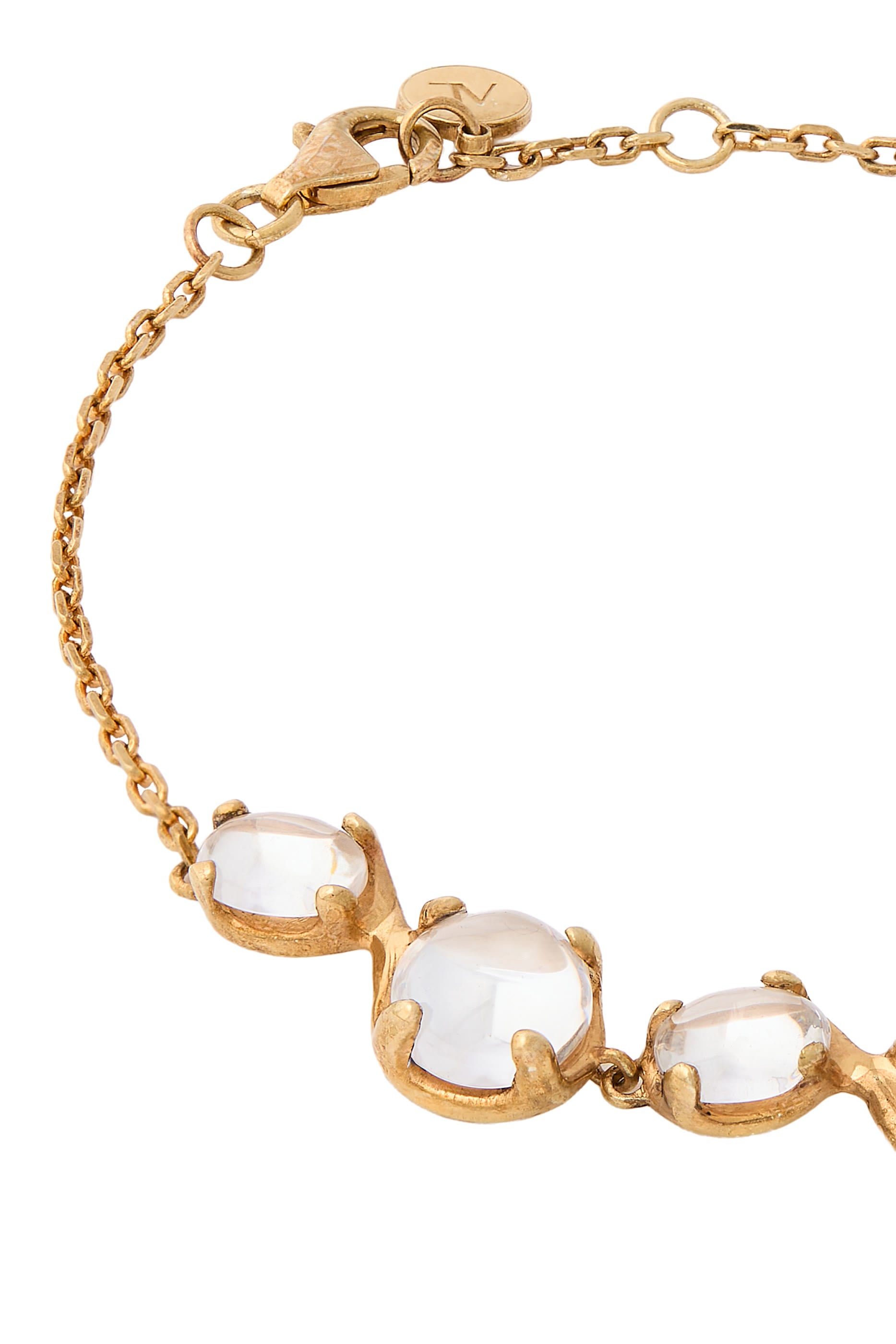 Dew Bracelet, 925 Sterling Silver, Gold Vermeil and Clear CZ Crystals