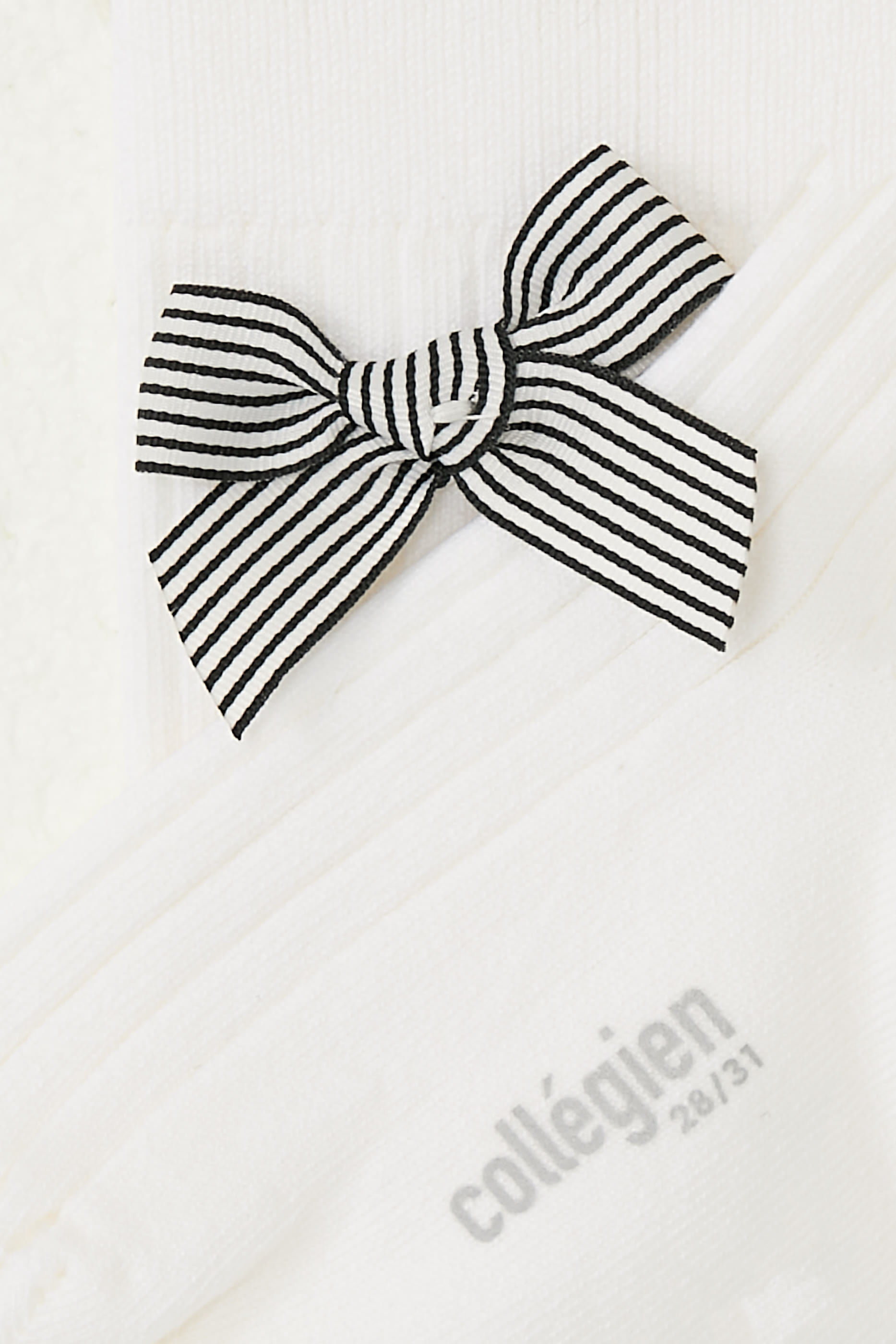 Kids Marinette Ribbed Knee-High Bow Socks