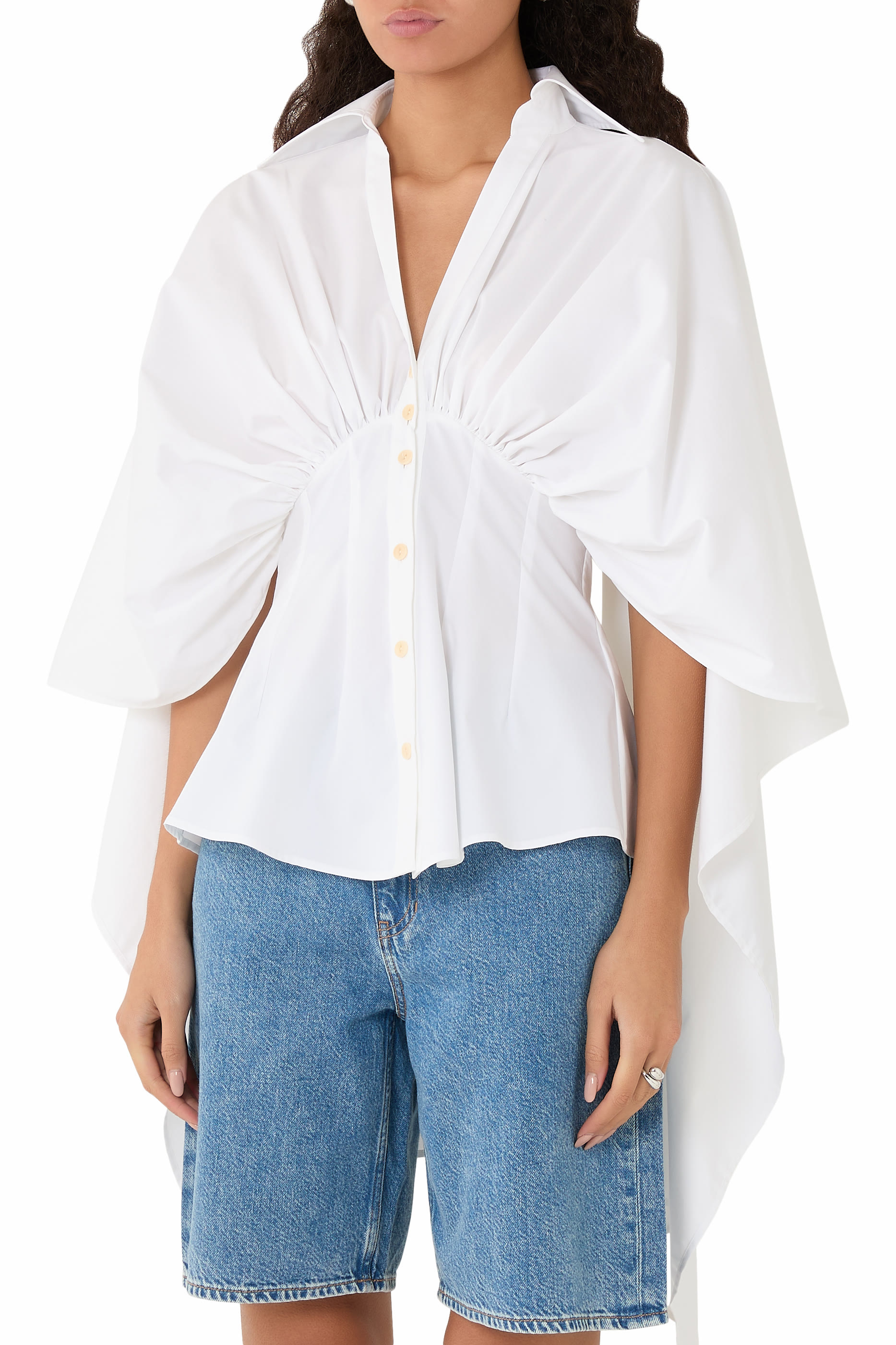 Resilient Draped Back Fitted Shirt