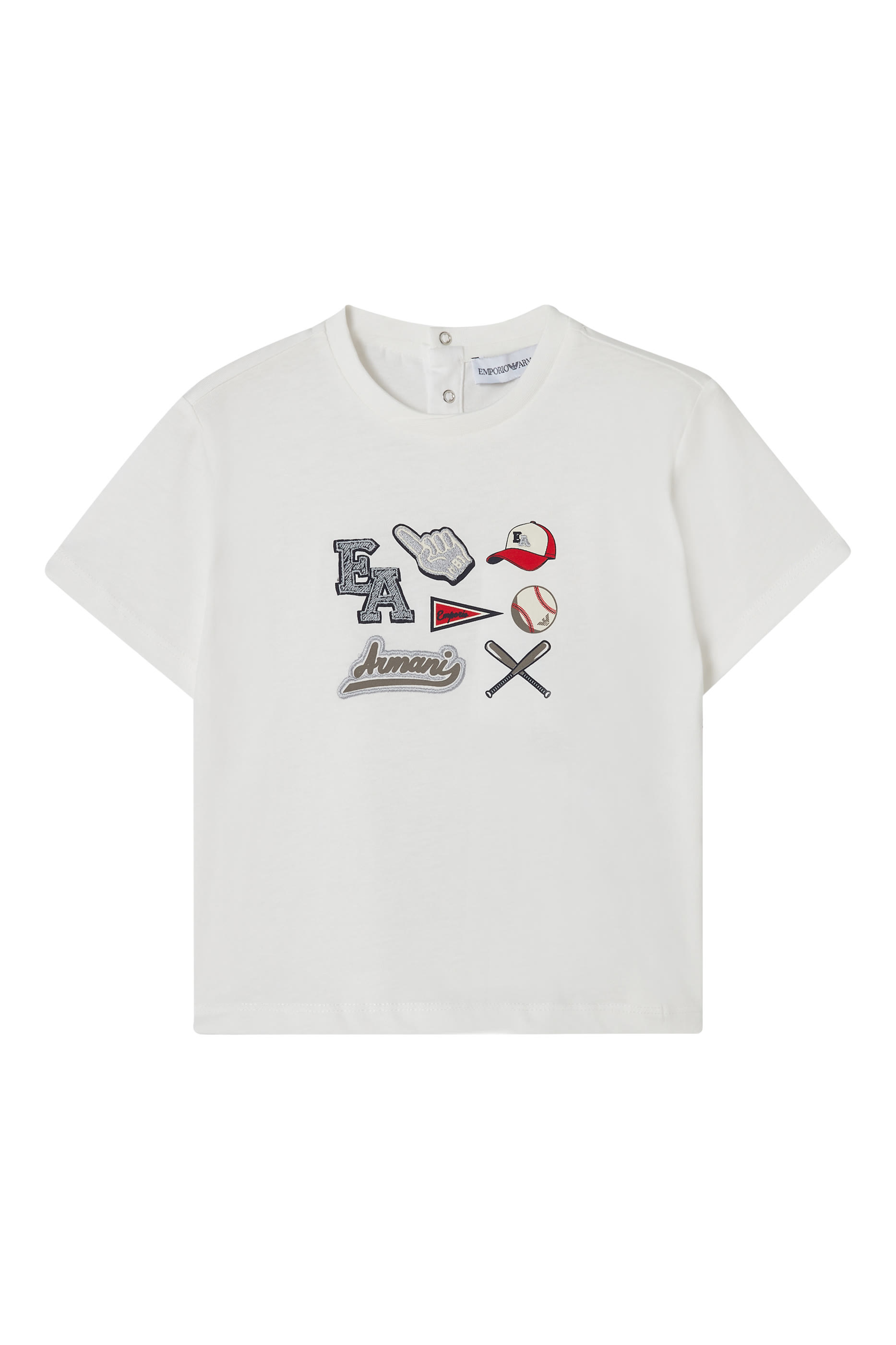 Kids Baseball Embroidery T-Shirt