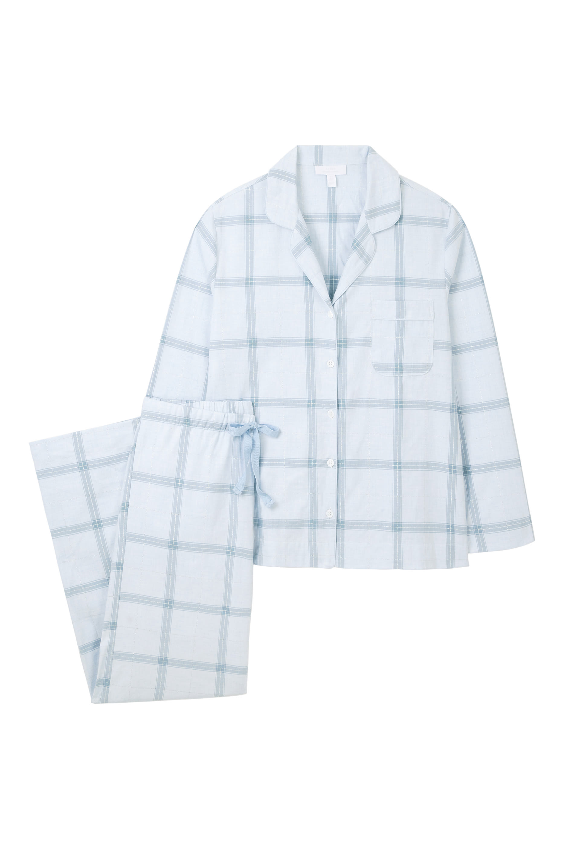 Brushed Cotton Sparkle Checked PJ Set