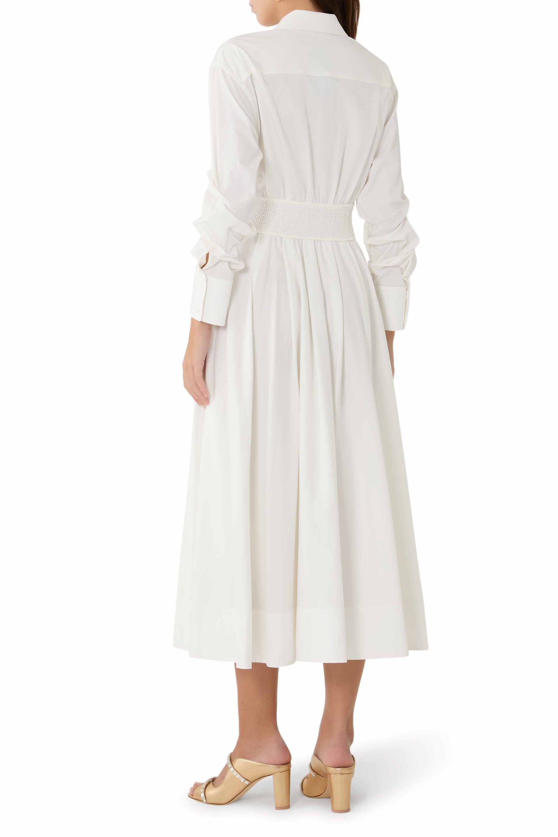 Edie Corset Button Down Midi Dress