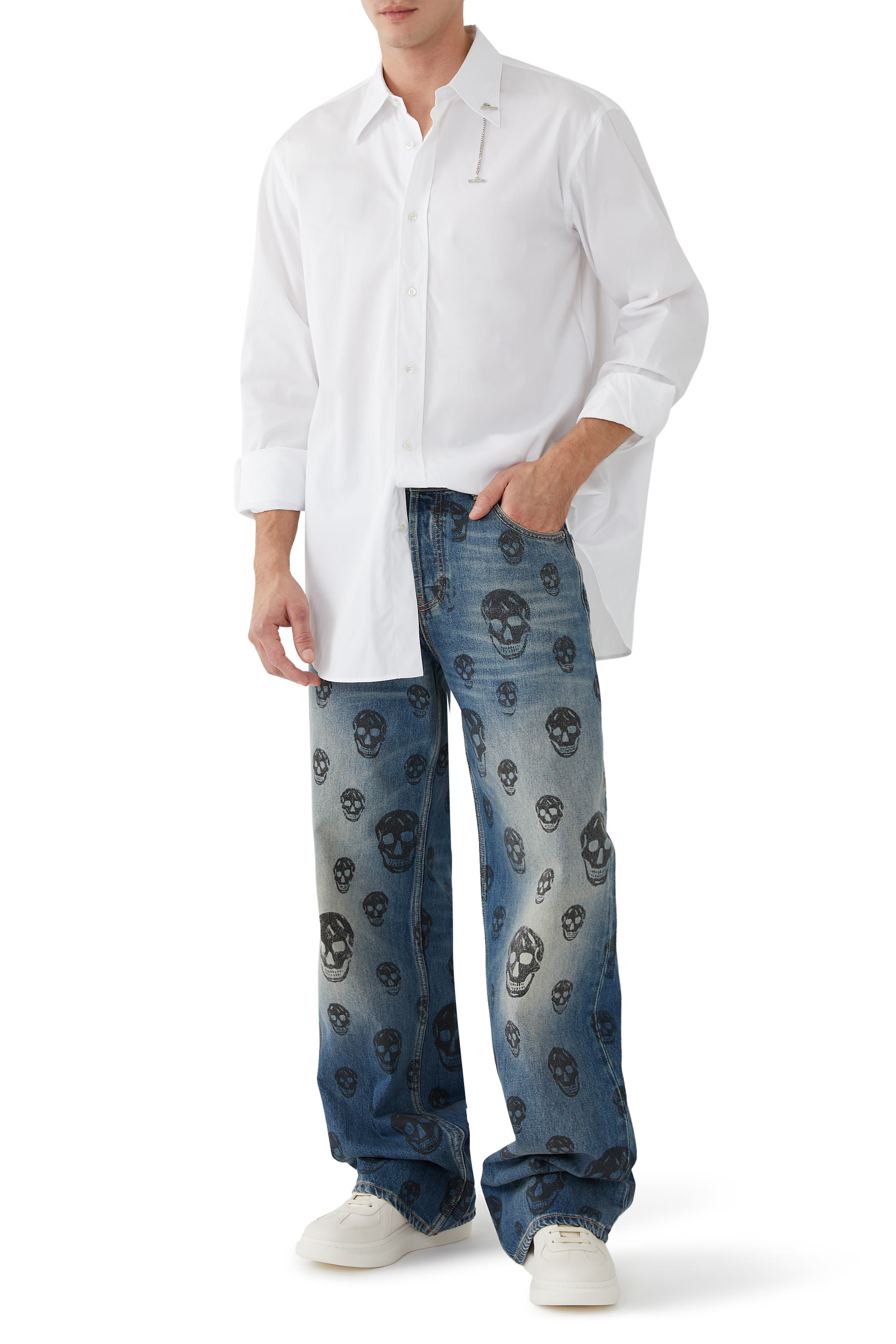 Cross-Bar Chain Shirt