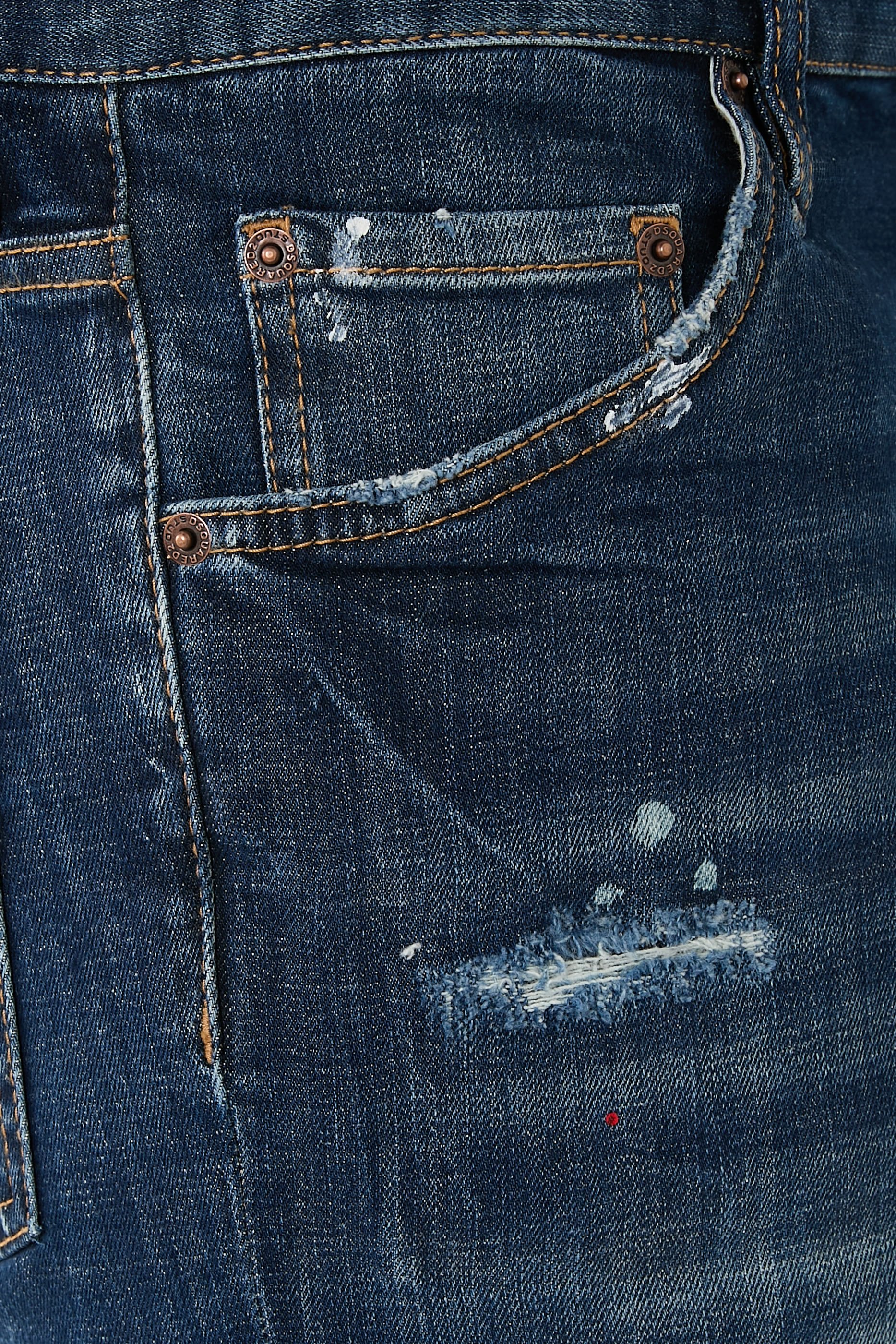 Medium Red Spot Wash Teddy Jeans