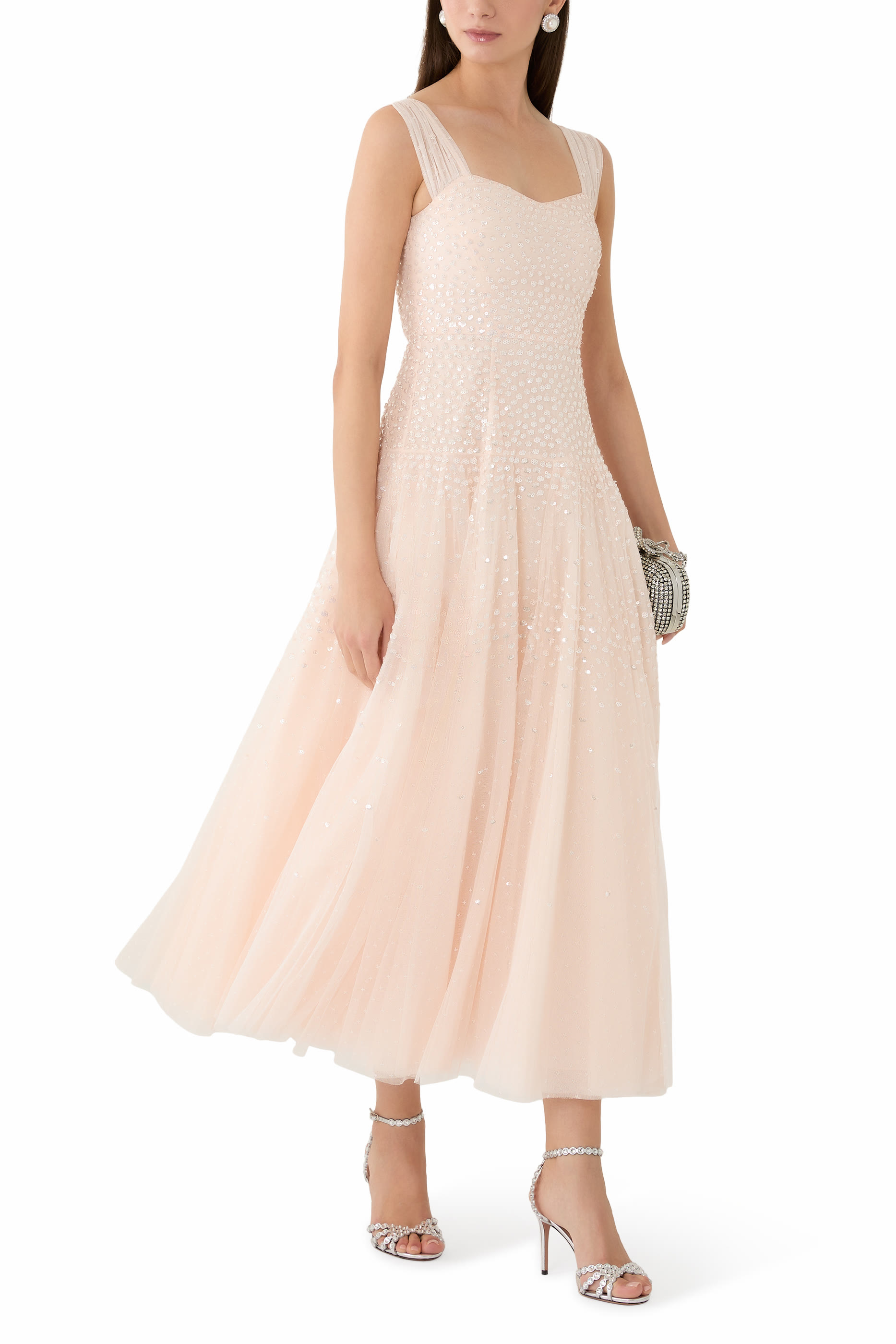 Sunrise Sequin Sweetheart Ankle Gown