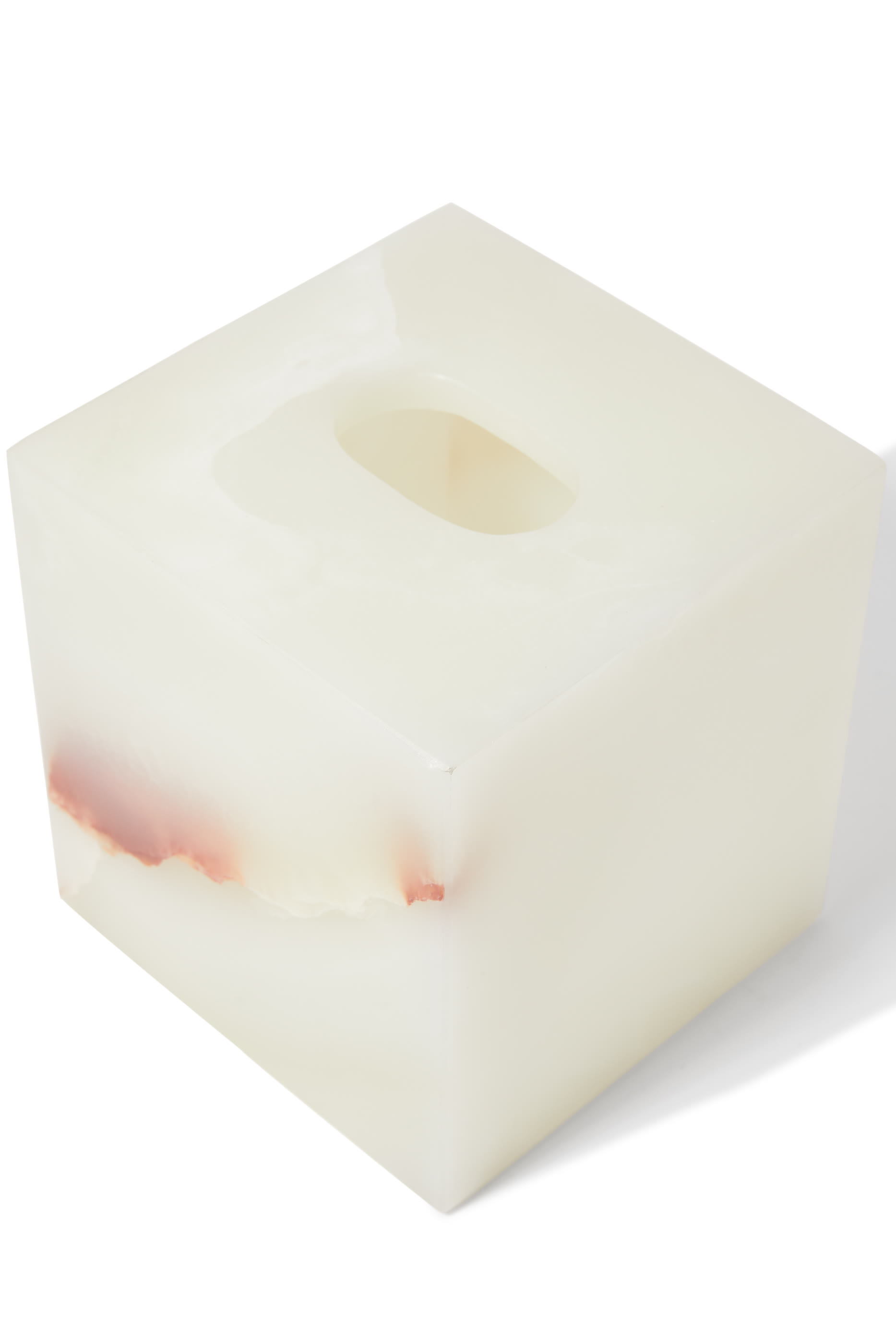 White Onyx Tissue Holder
