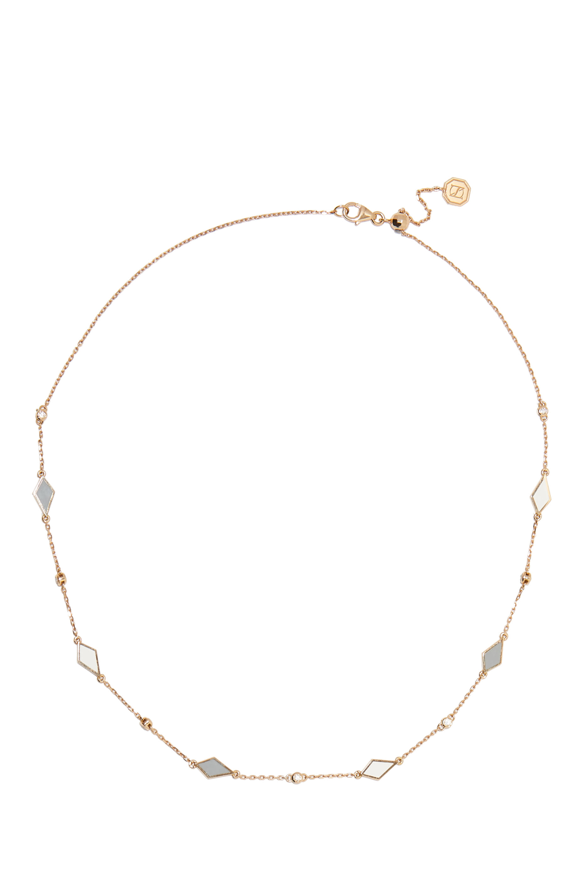 Mosaic Enamel Choker, 18K Rose Gold & Diamonds