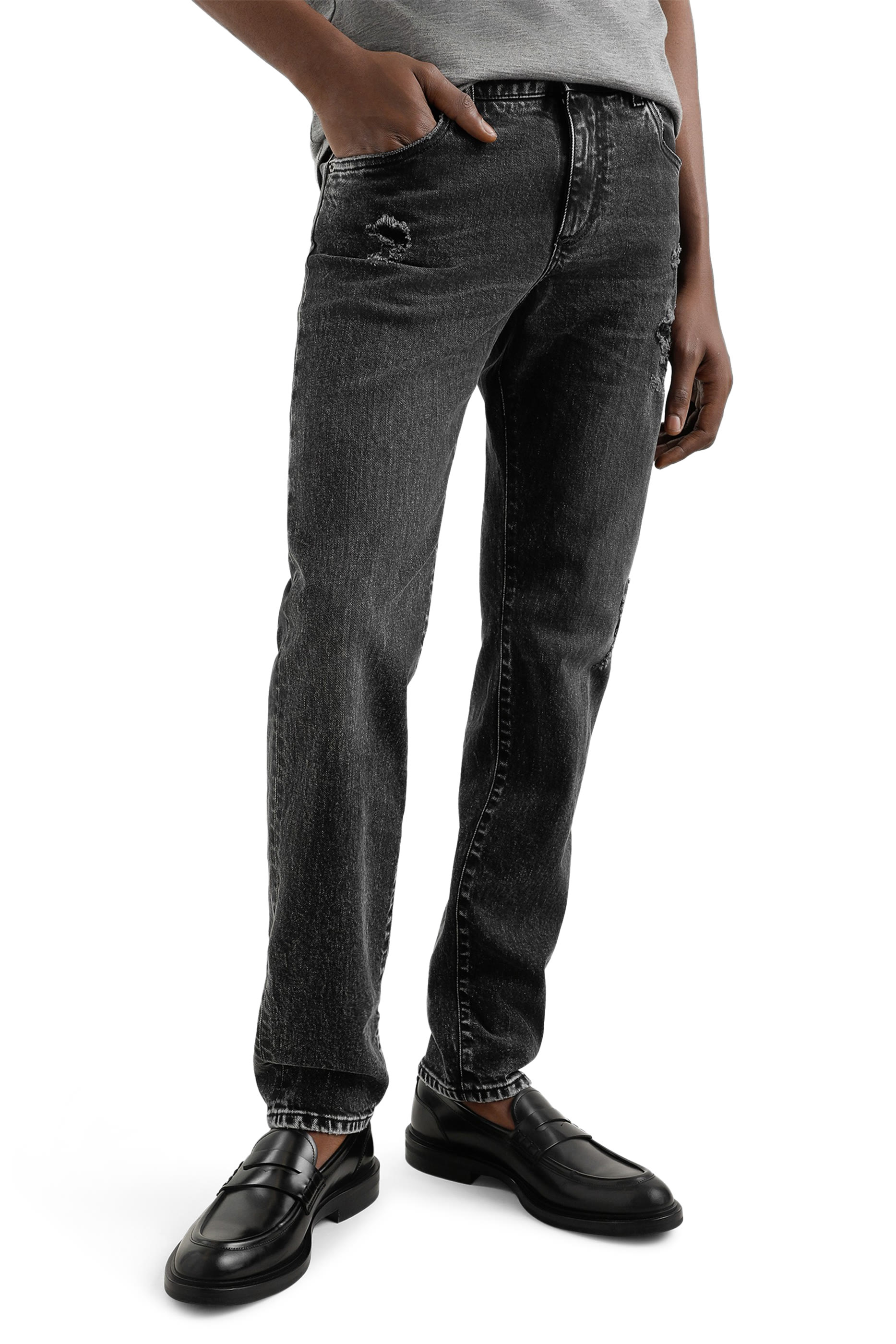 Slim-Fit Stretch Cotton Jeans