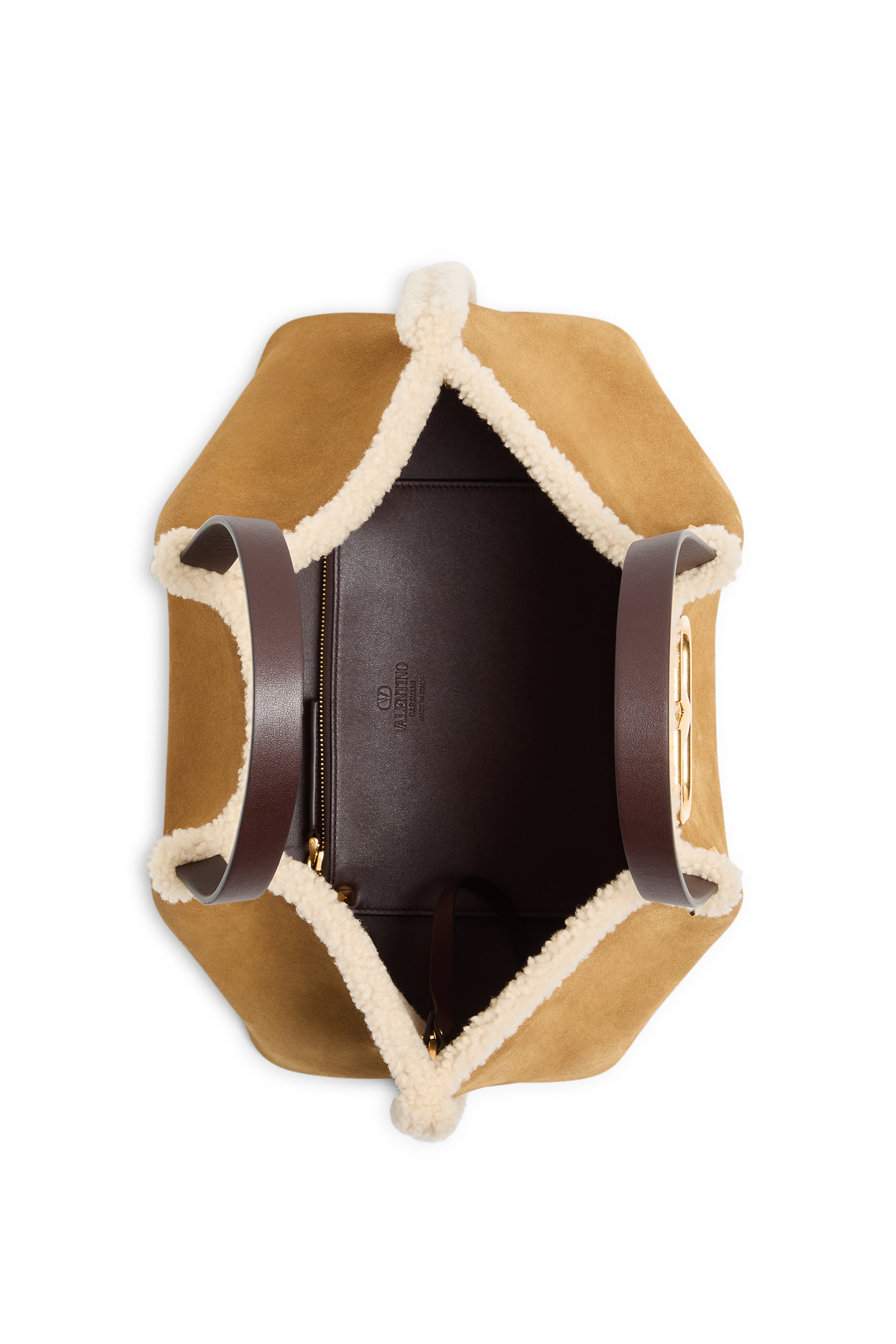 Logo Medium Suede Shopping Bag