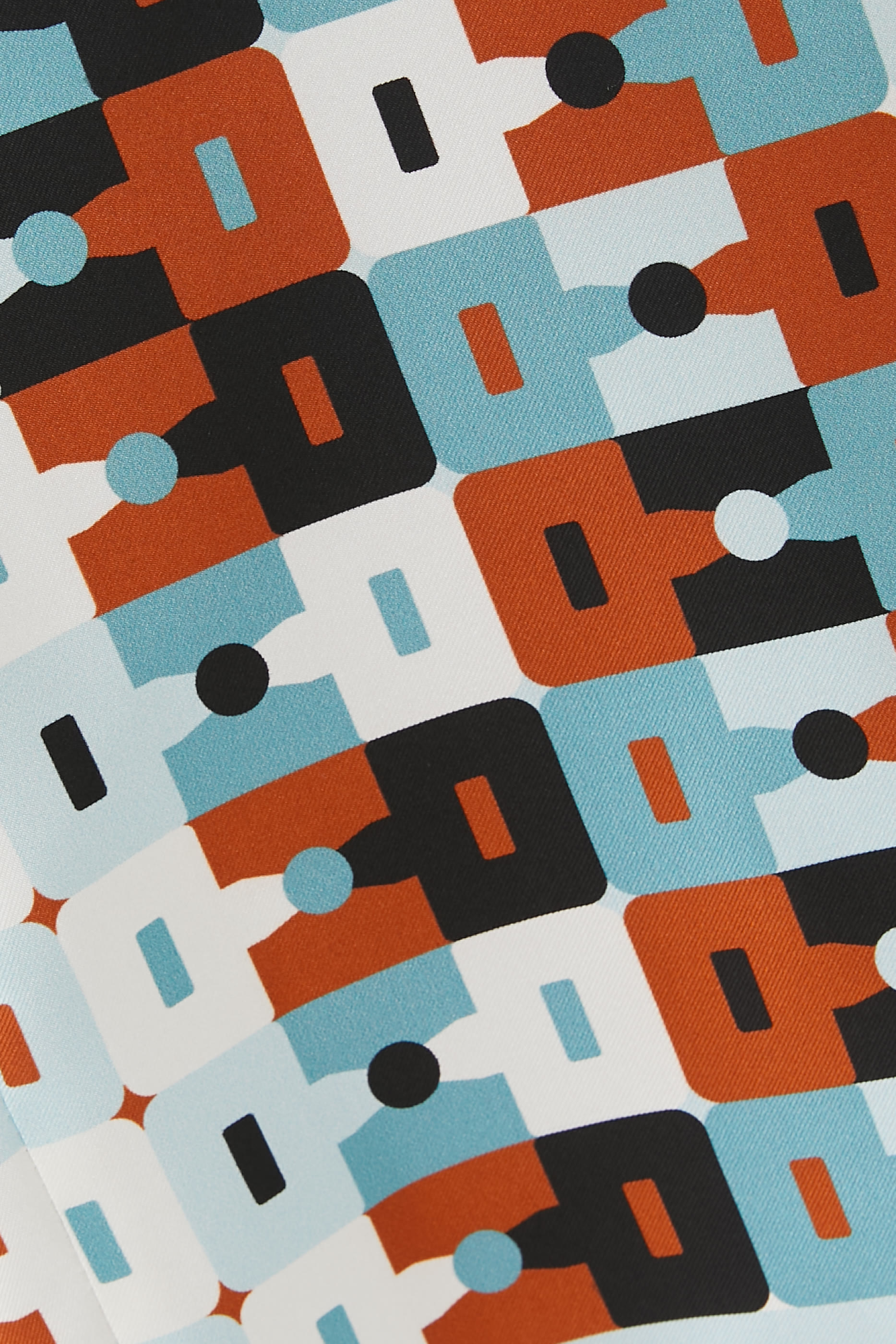 Printed Silk Twill Shorts