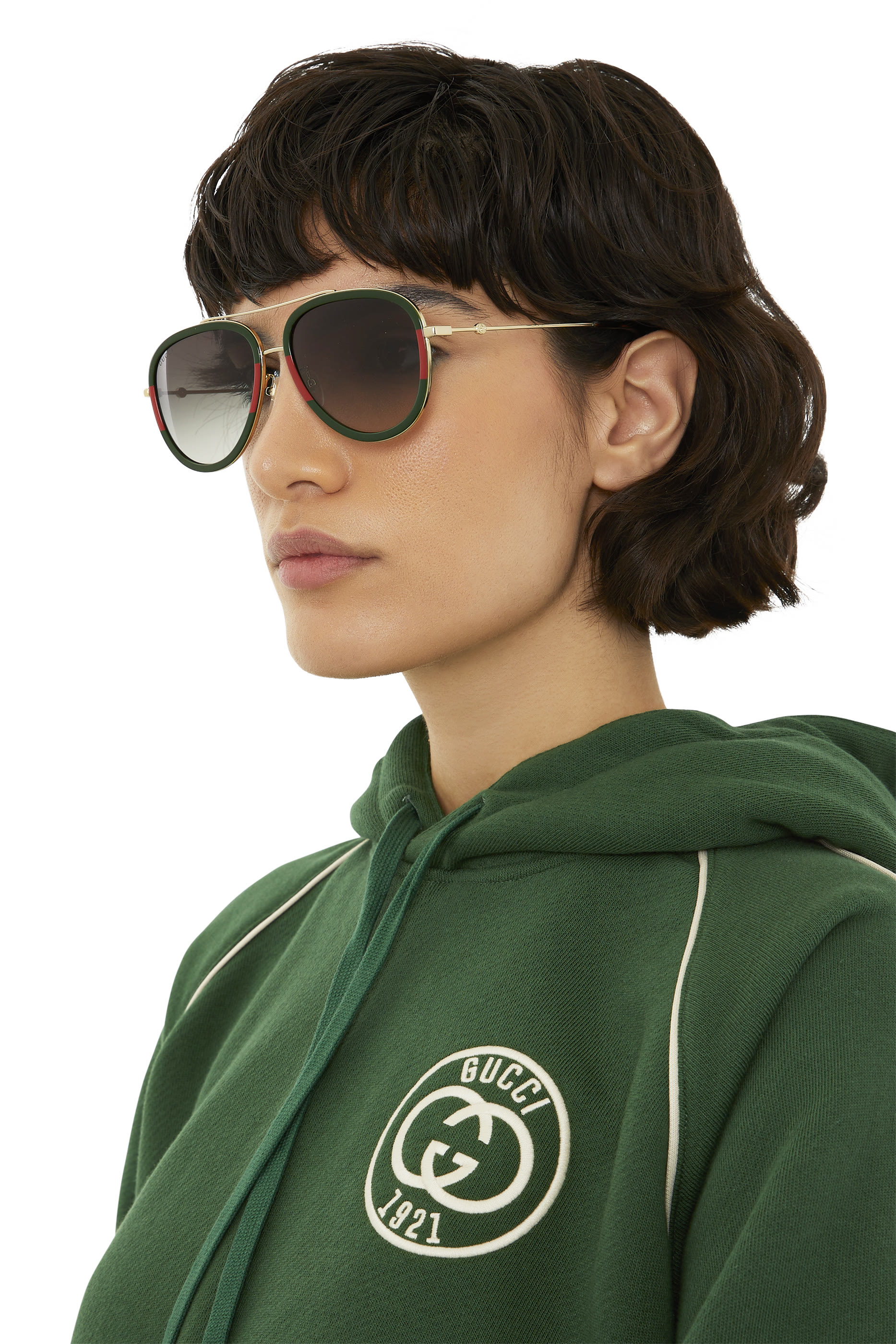 Pop Web Aviator-Style Sunglasses