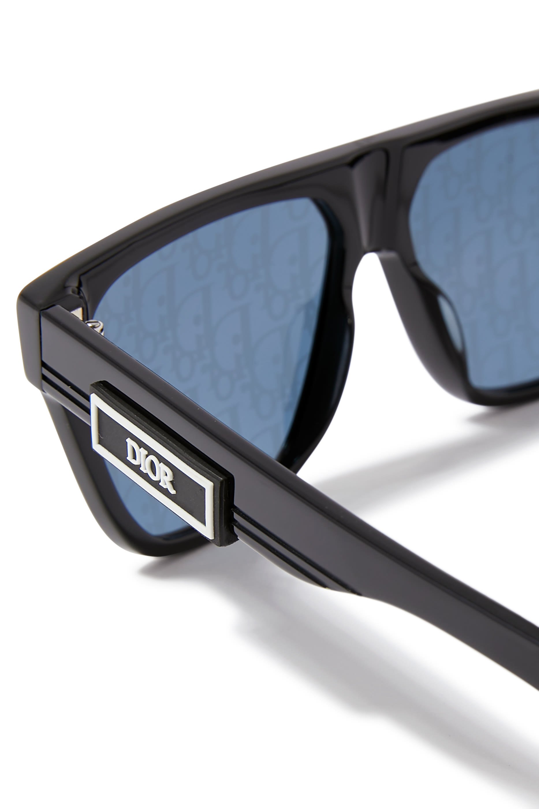 DiorB23 S3I Shiny Black Geometric Sunglasses