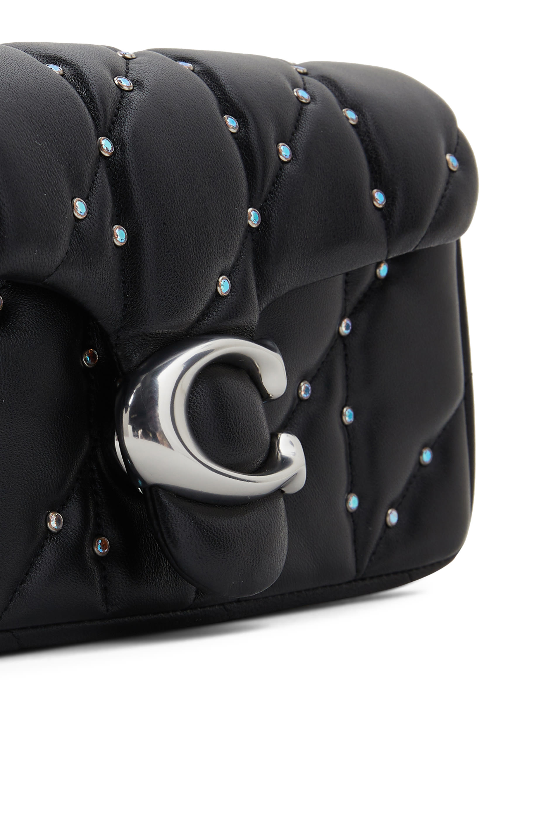Tabby Shoulder Bag 26 with Pillow Quilting and Crystal Rivets