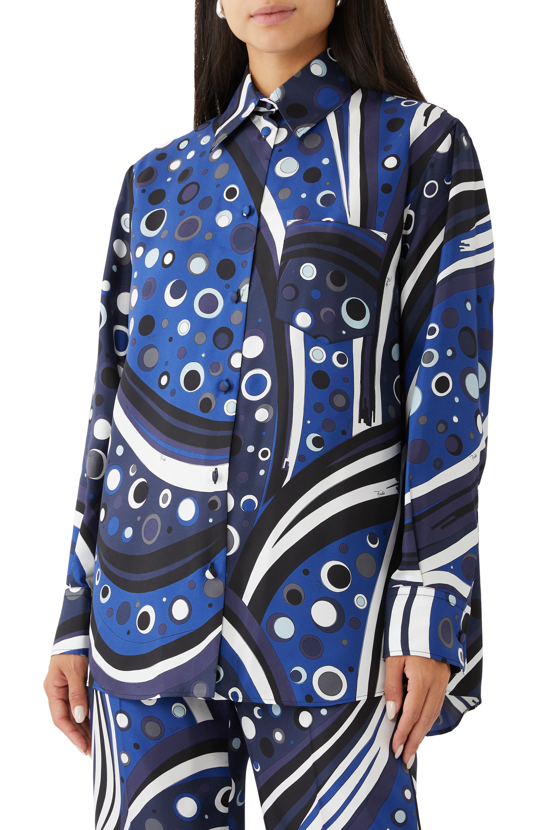 Fontane-Print Silk-Twill Shirt