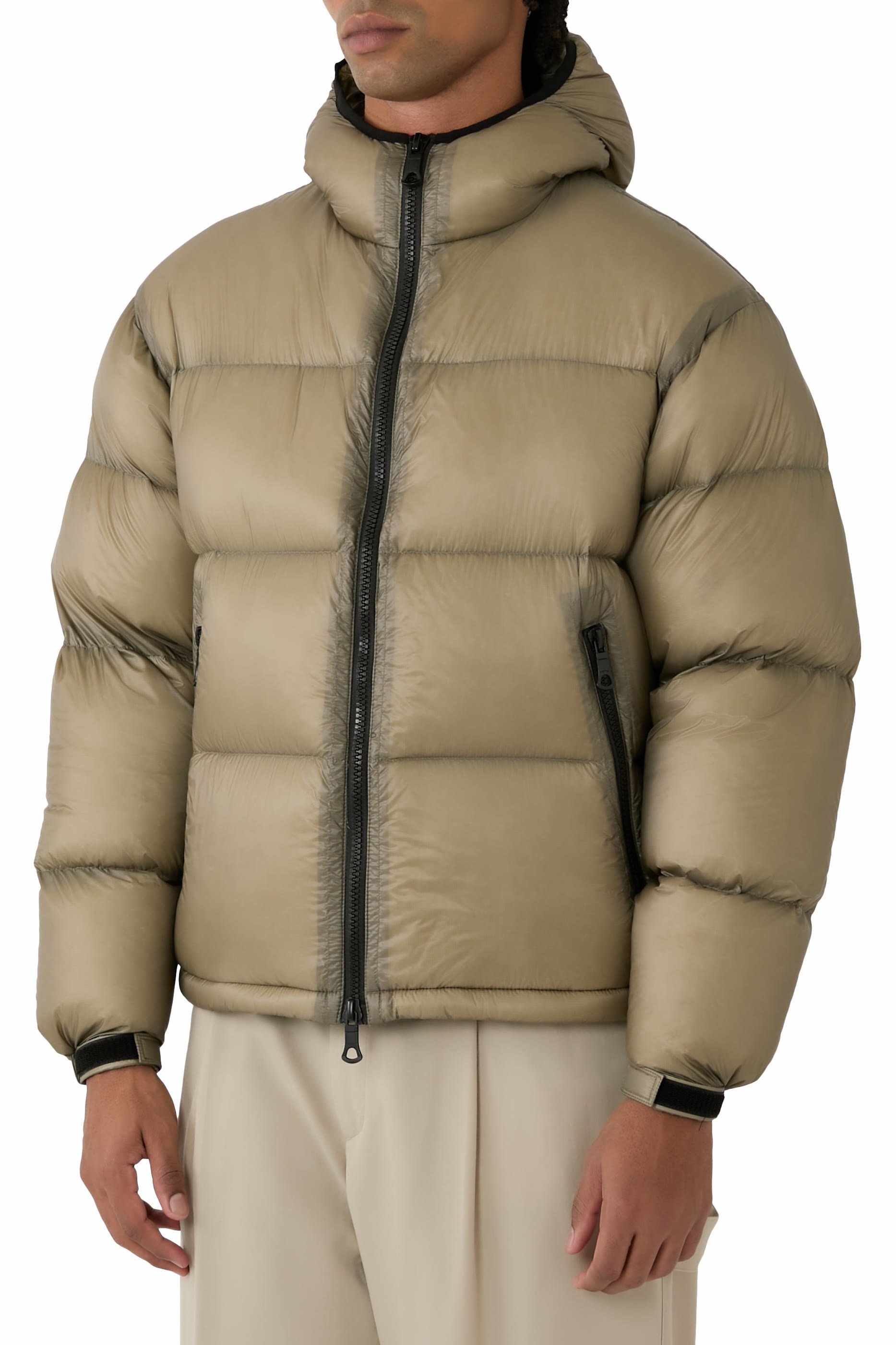 MKI Translucent Hooded Bubble Jacket